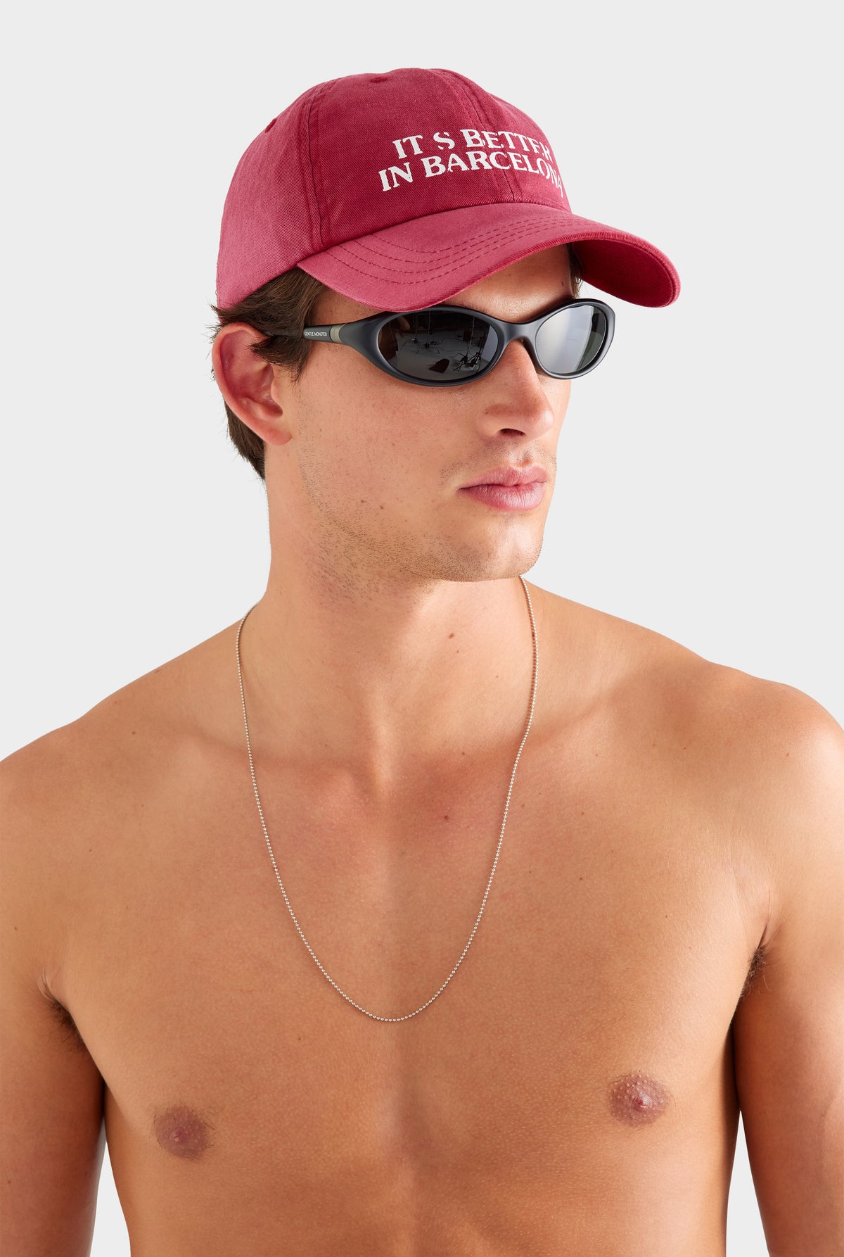 Its Better In Barcelona Cotton Twill Cap - Sangria