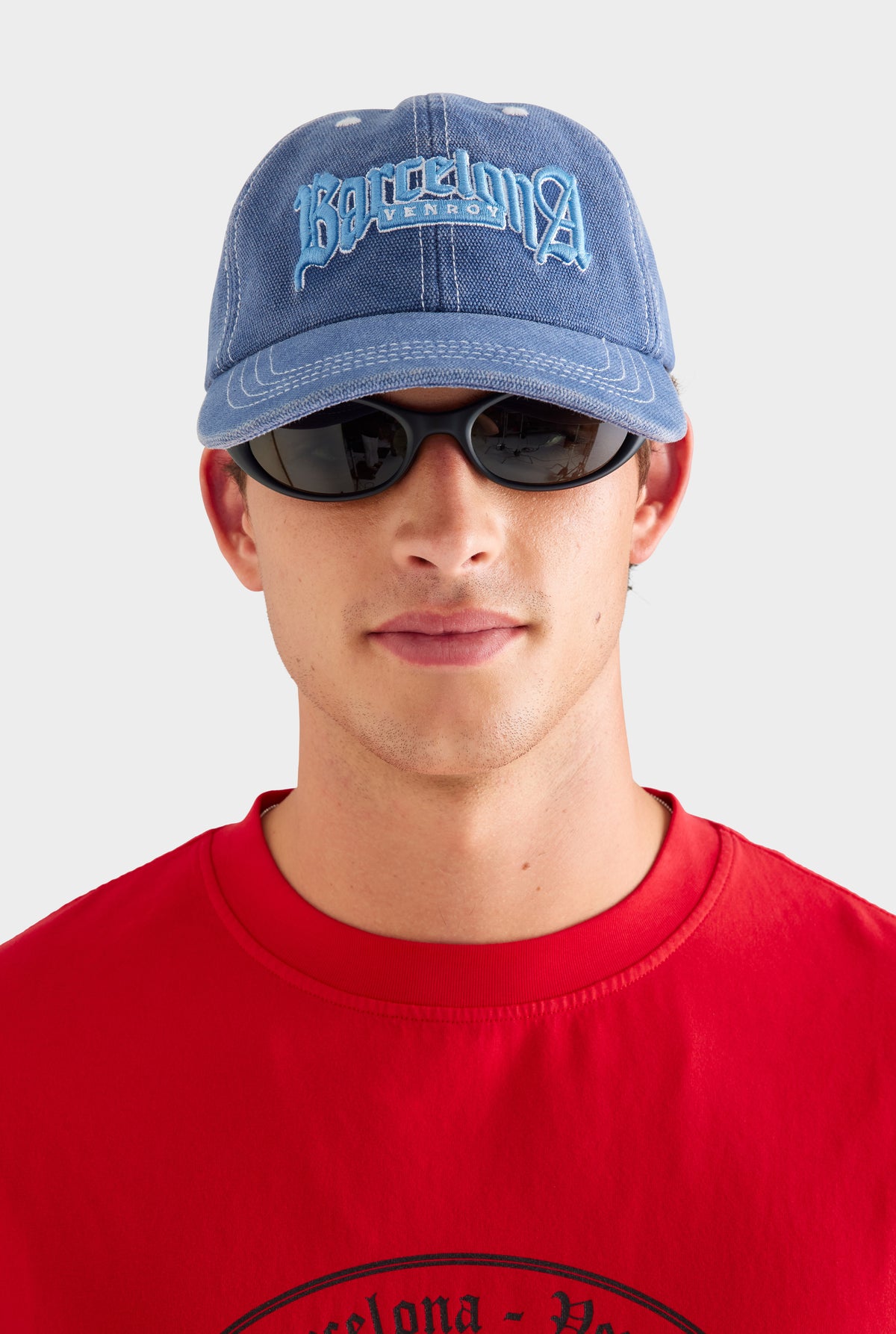Barcelona Washed Canvas Cap - Washed Blue