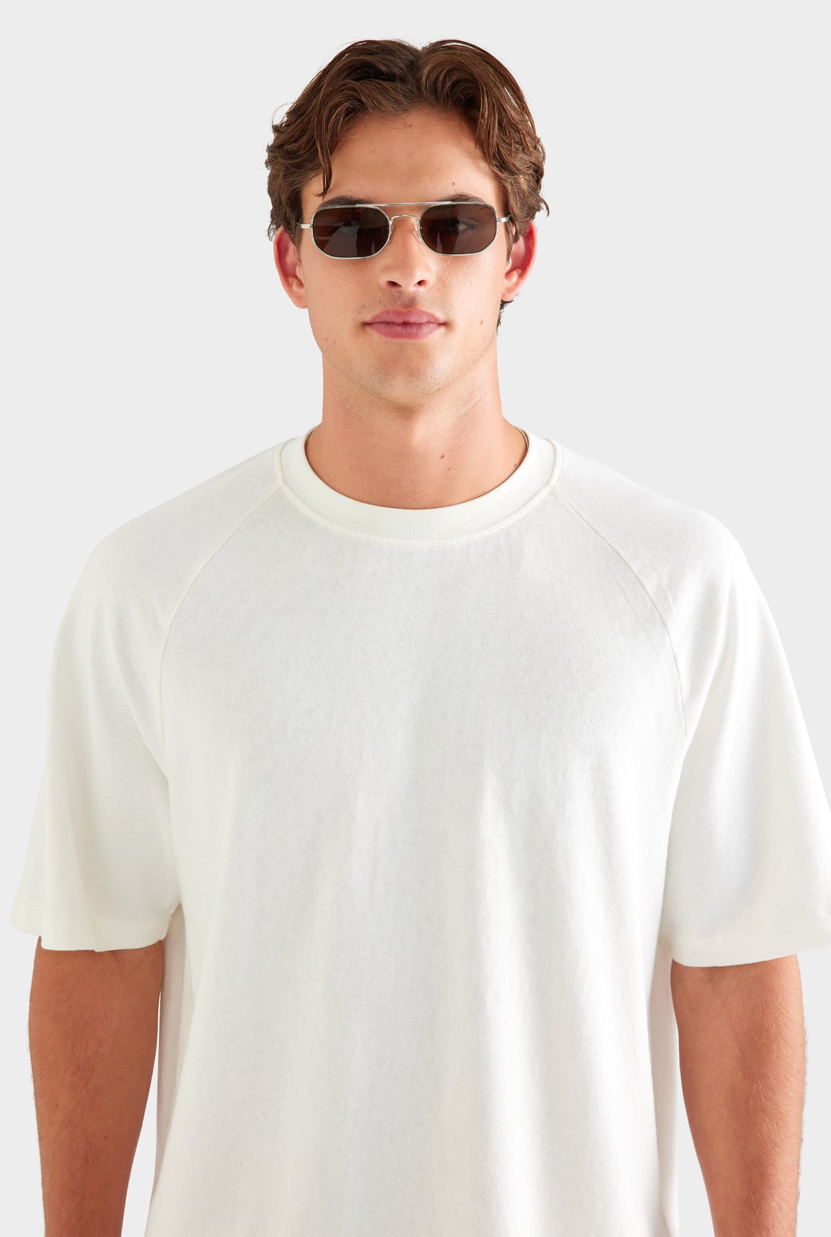 Oversized Raglan T Shirt - White