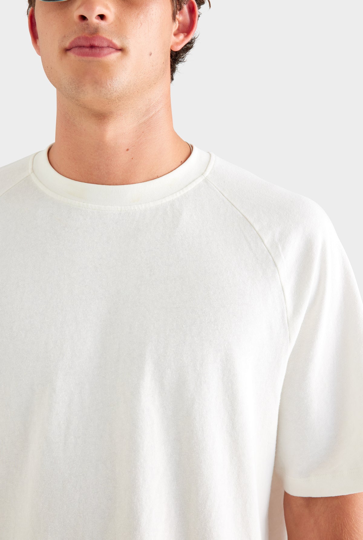 Oversized Raglan T Shirt - White