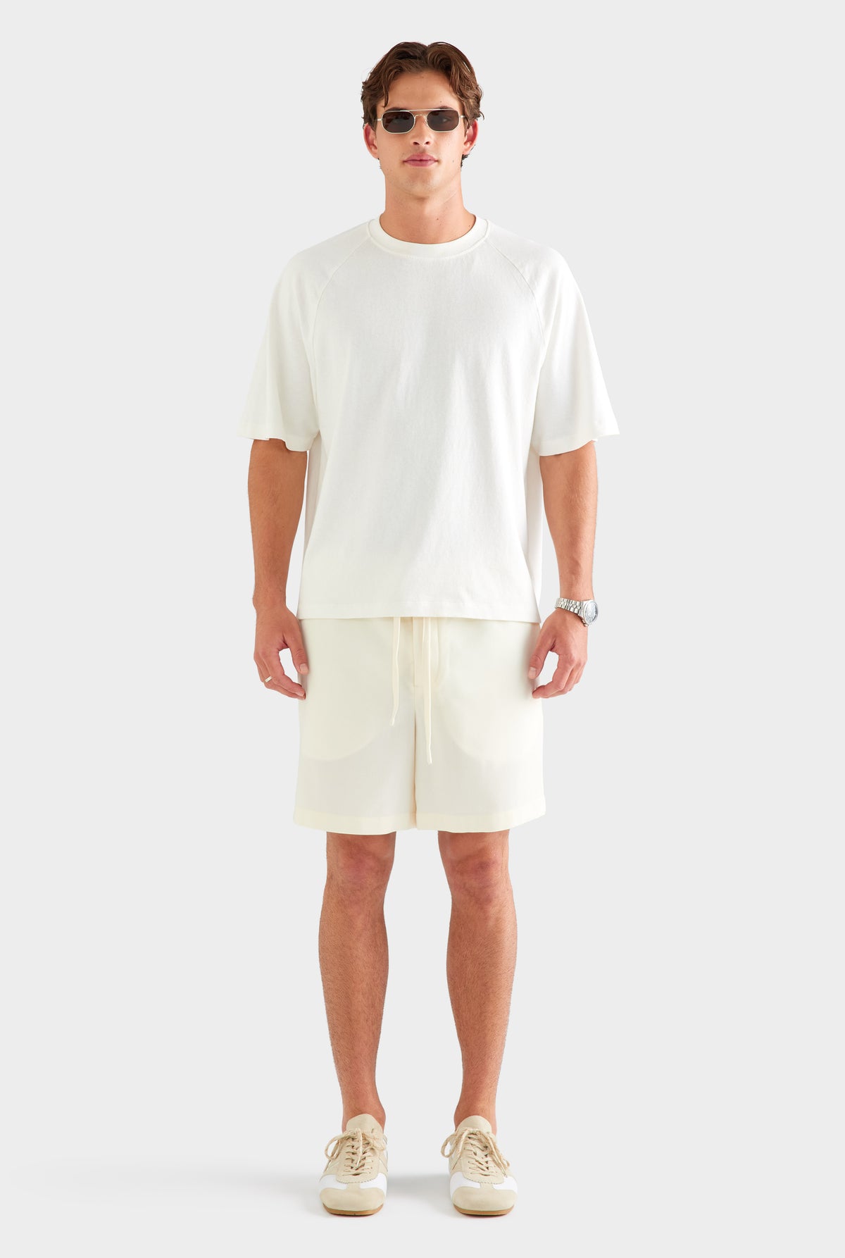 Oversized Raglan T Shirt - White