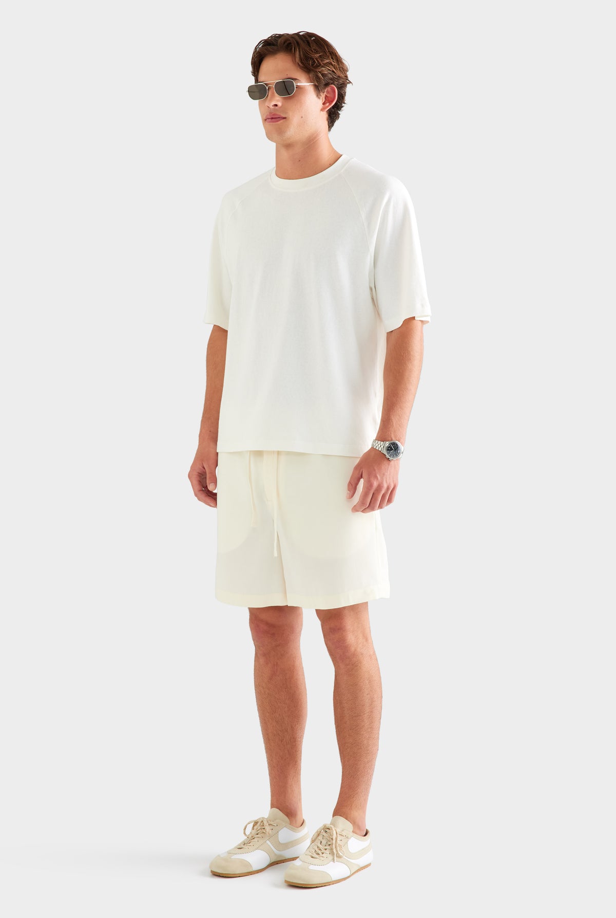 Oversized Raglan T Shirt - White