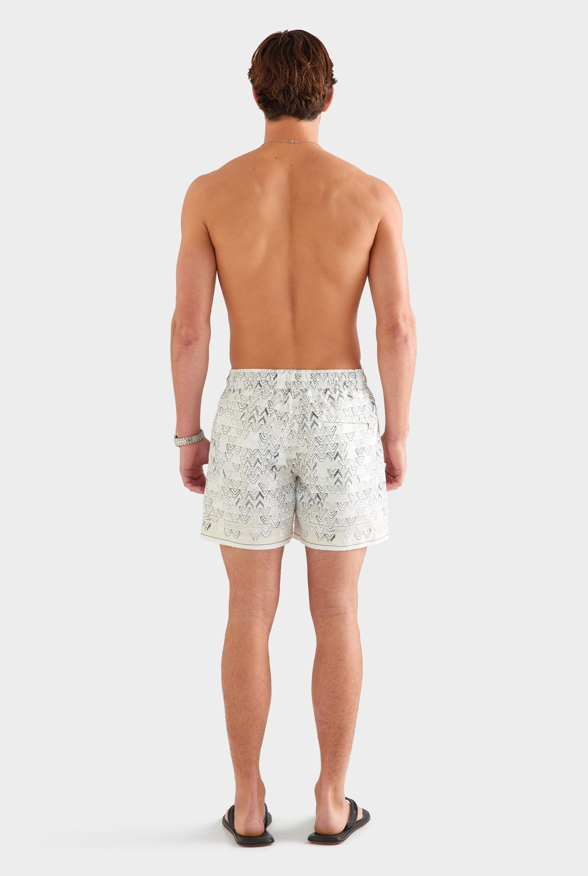 Printed Swim Short - Beige Sketched V Monogram