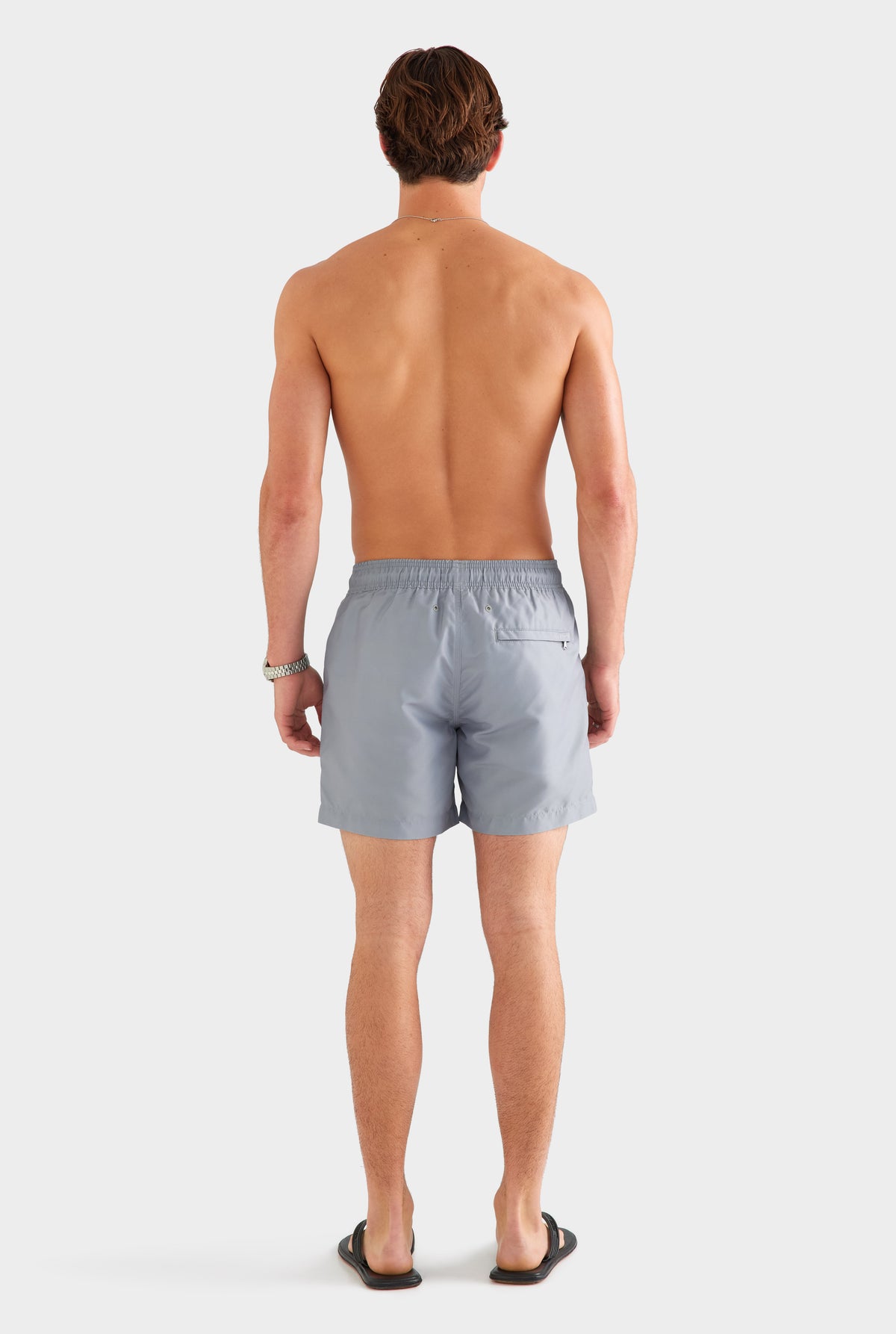 Printed Swim Short - Washed Grey/Barcelona Dragon