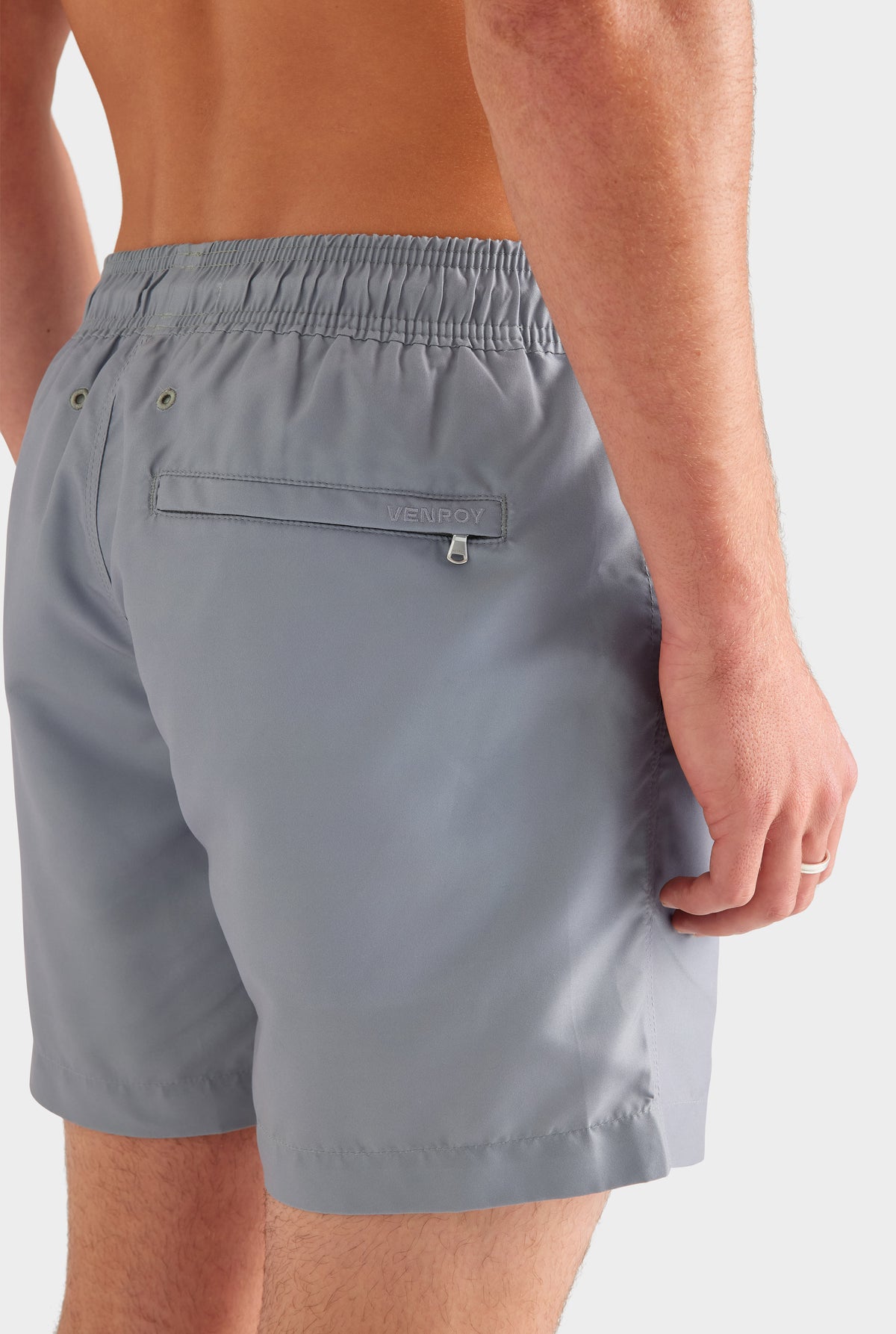Printed Swim Short - Washed Grey/Barcelona Dragon