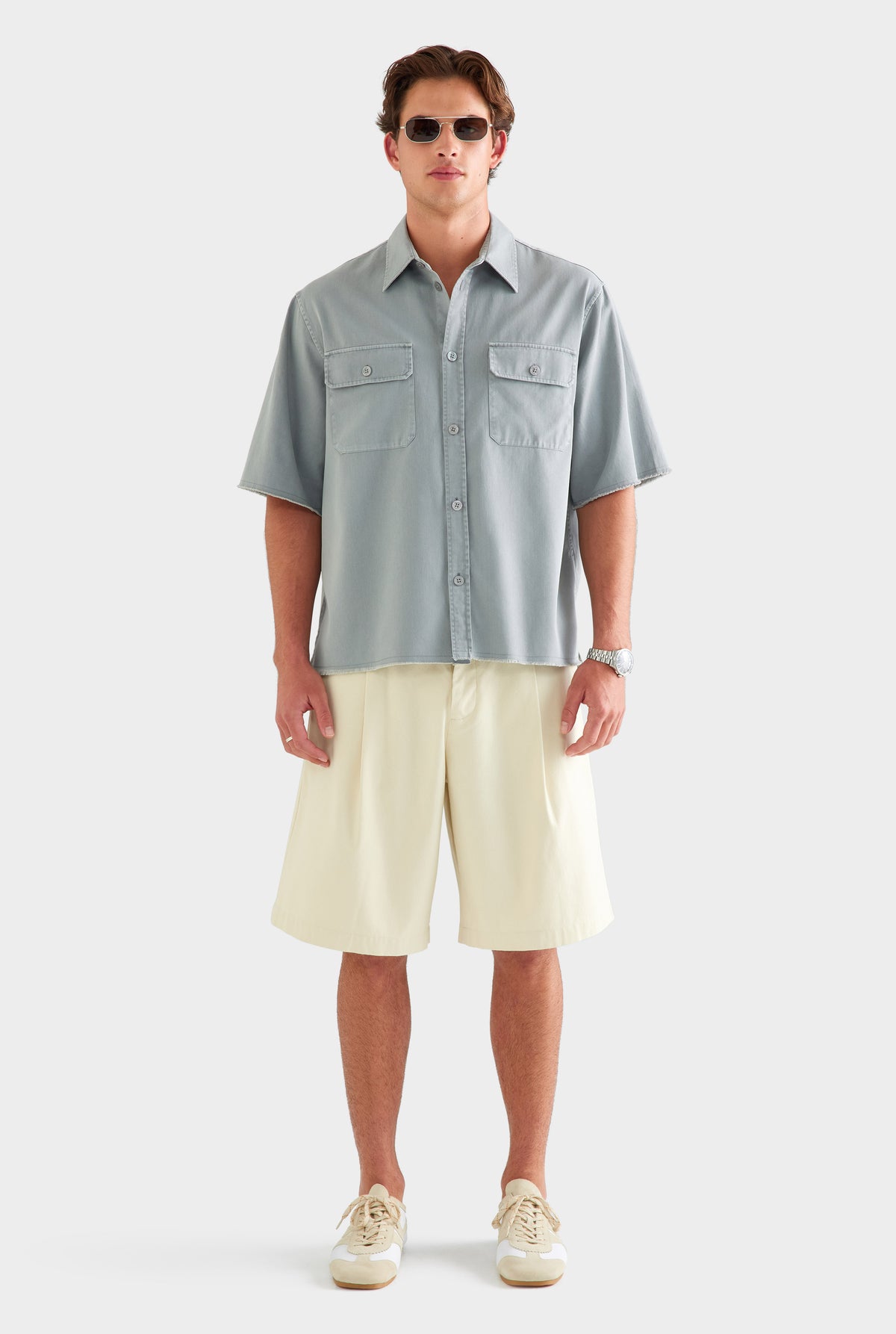 Pigment Dyed Mechanic Shirt - Washed Grey