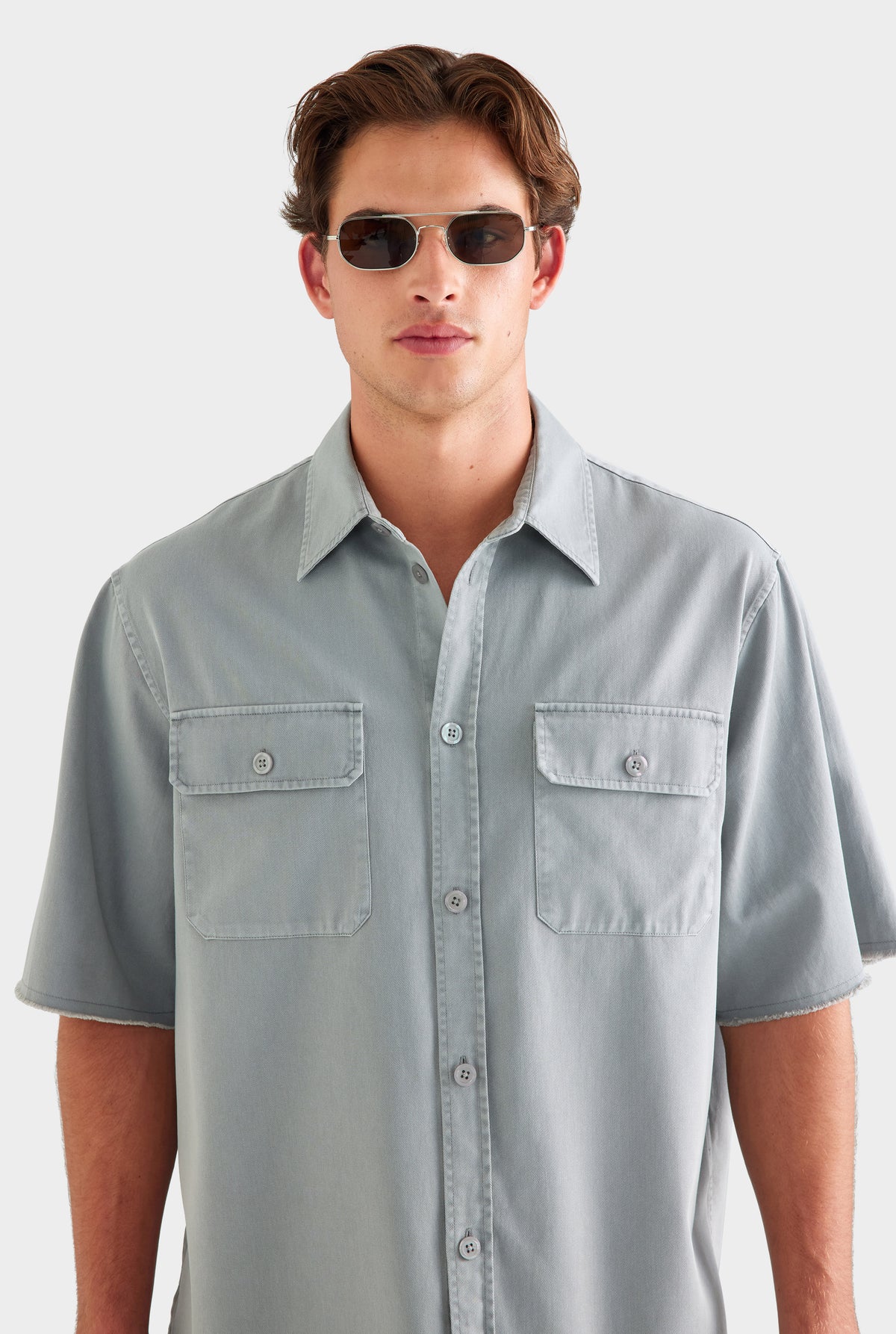 Pigment Dyed Mechanic Shirt - Washed Grey