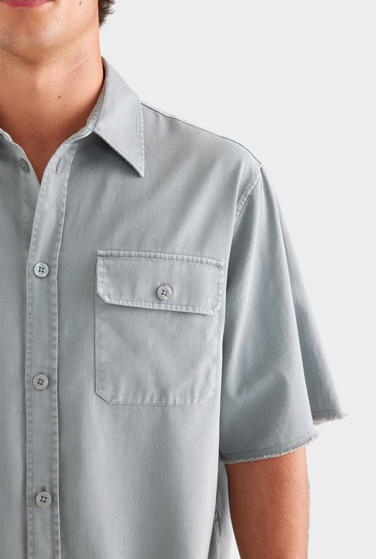 Pigment Dyed Mechanic Shirt - Washed Grey