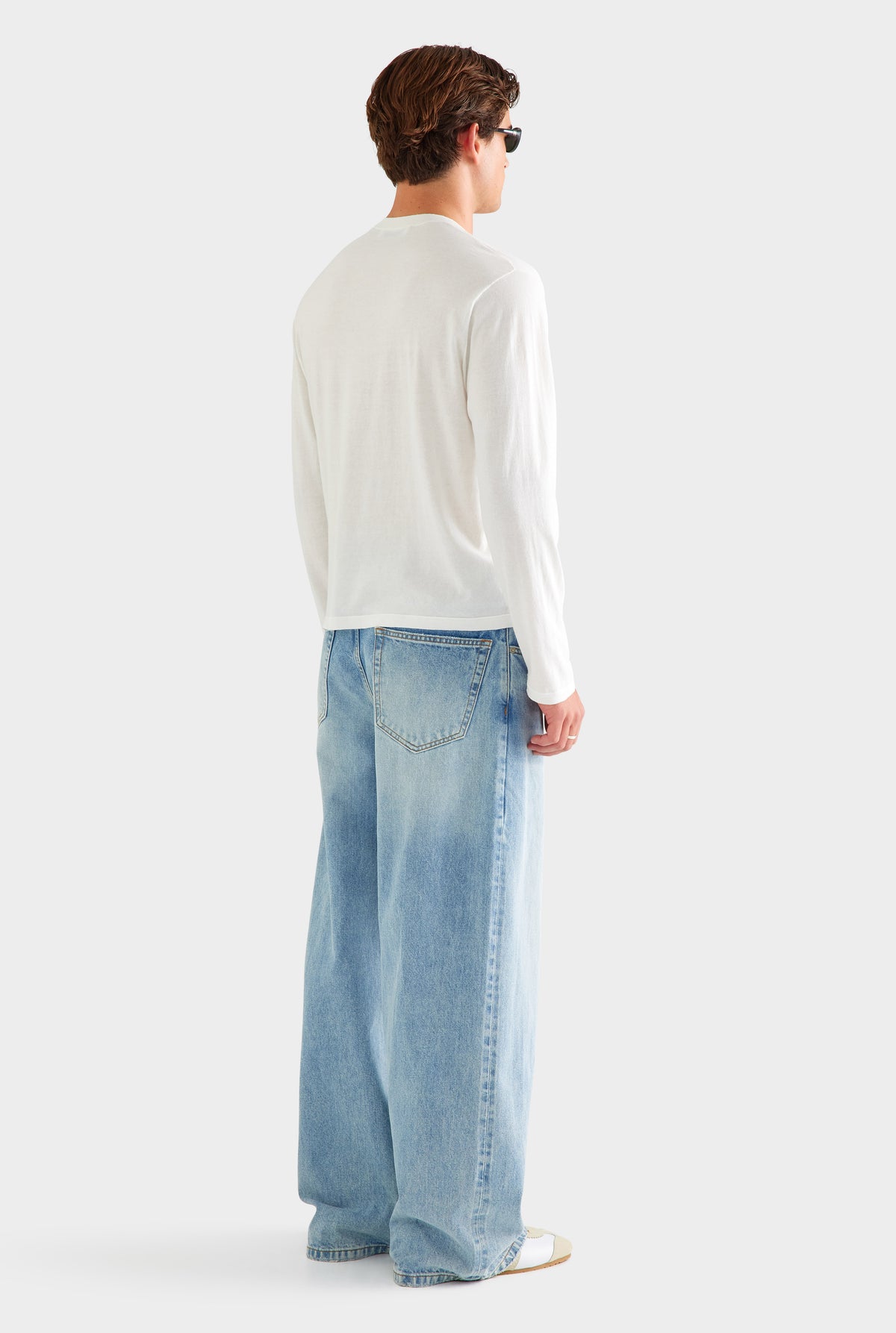 Long Sleeve Lightweight Knitted Henley - Off White