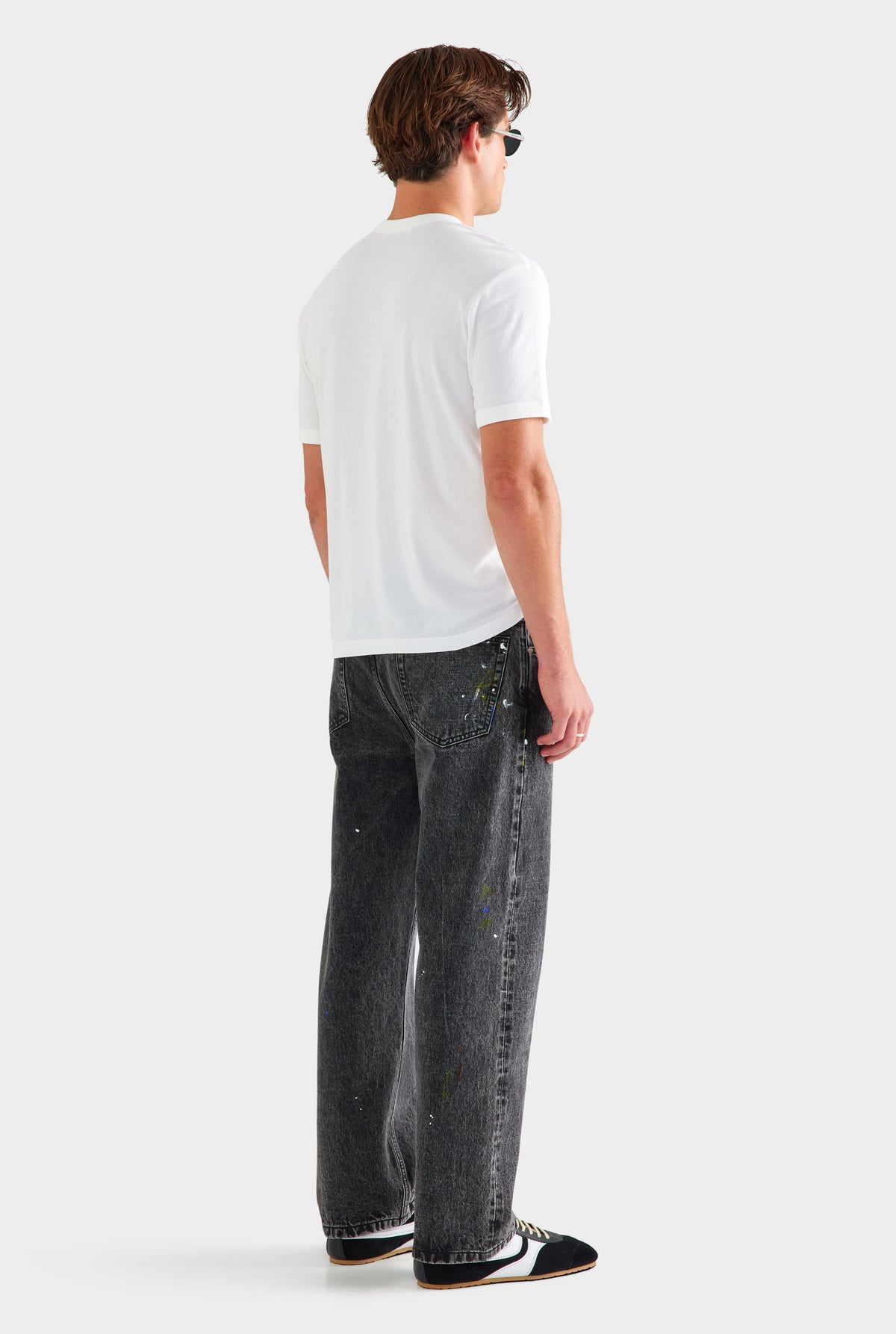 Straight Leg Denim Jean - Black Paint