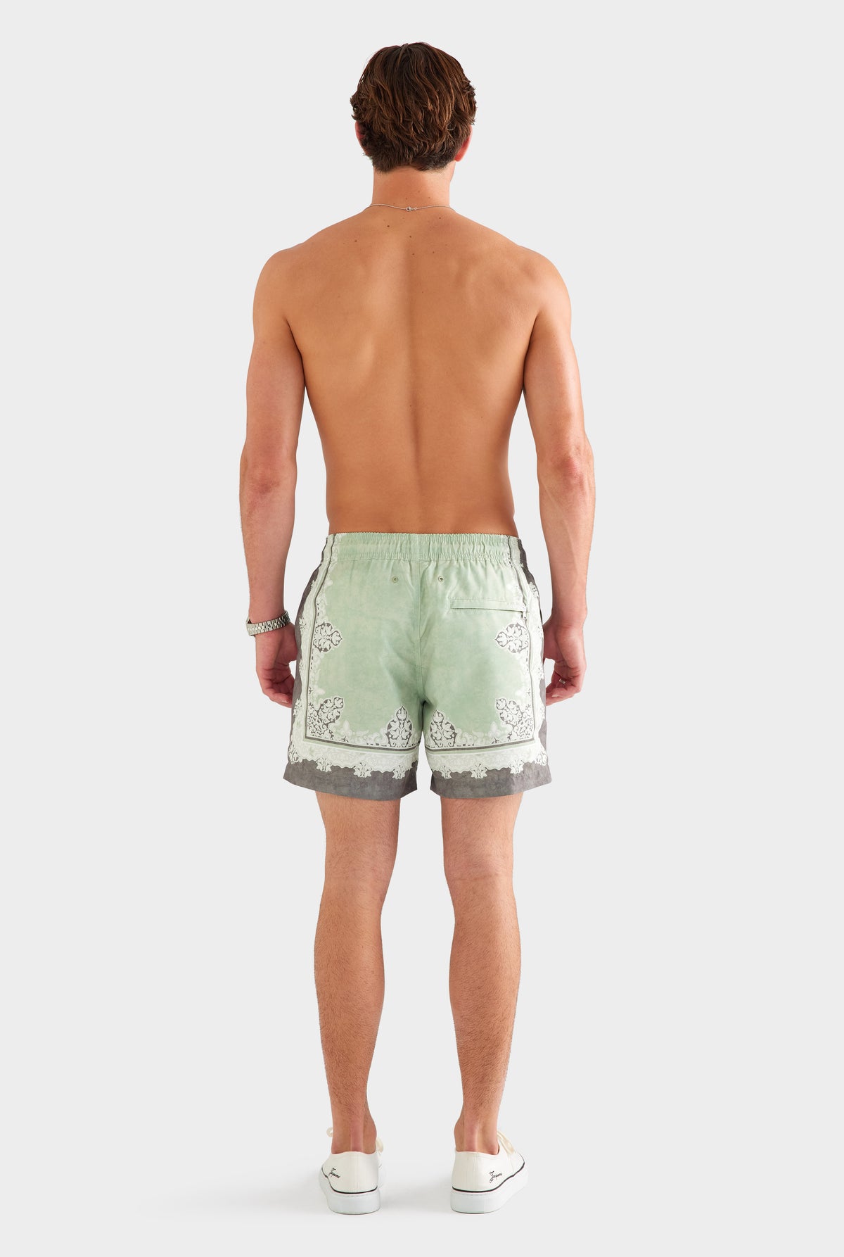 Printed Swim Short - Sage Tapestry [[SU26 - MENS - D2 - 31012 - Printed Swim Short - Sage Tapestry_0282.jpg]]