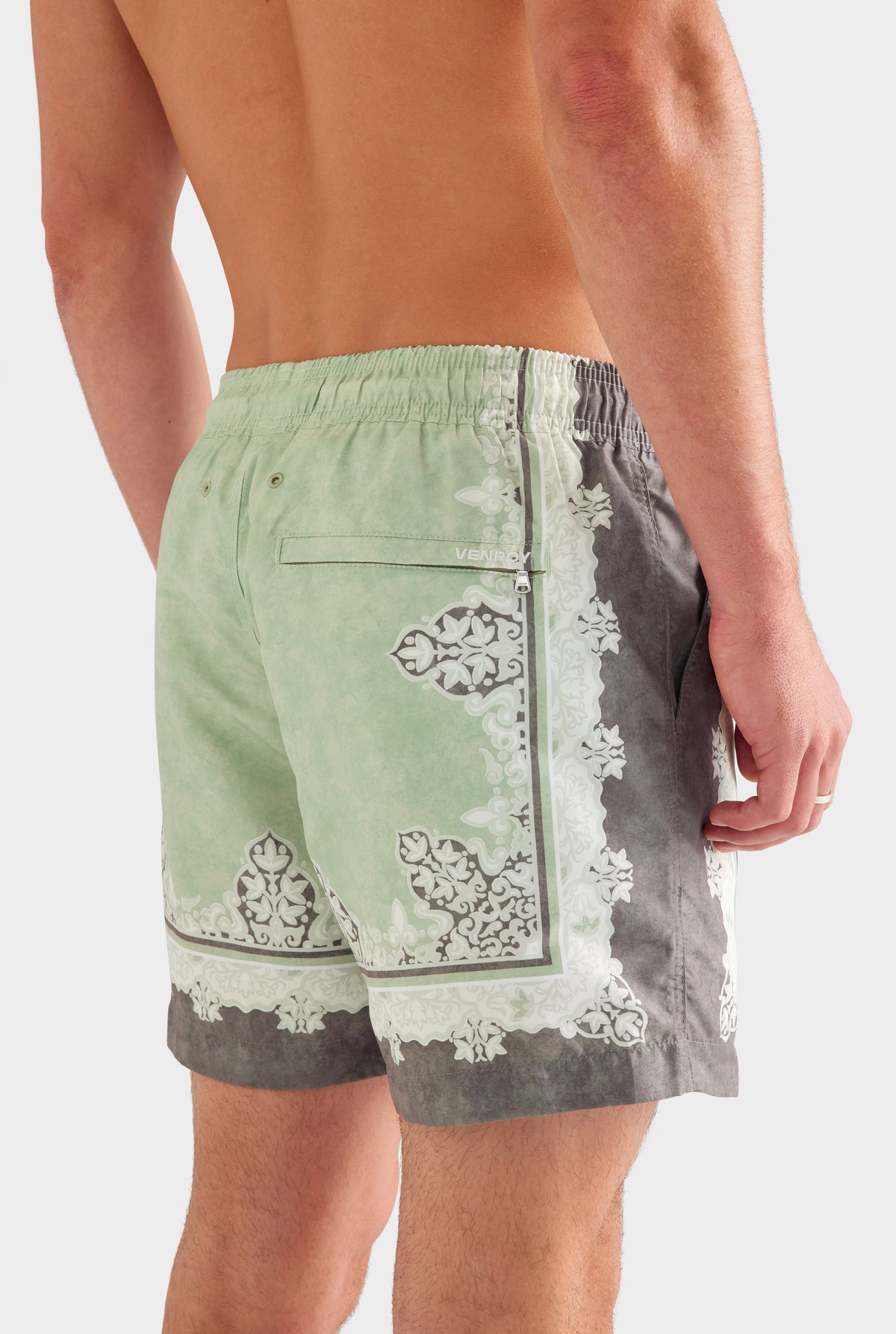 Printed Swim Short - Sage Tapestry [[SU26 - MENS - D2 - 31012 - Printed Swim Short - Sage Tapestry_0287.jpg]]