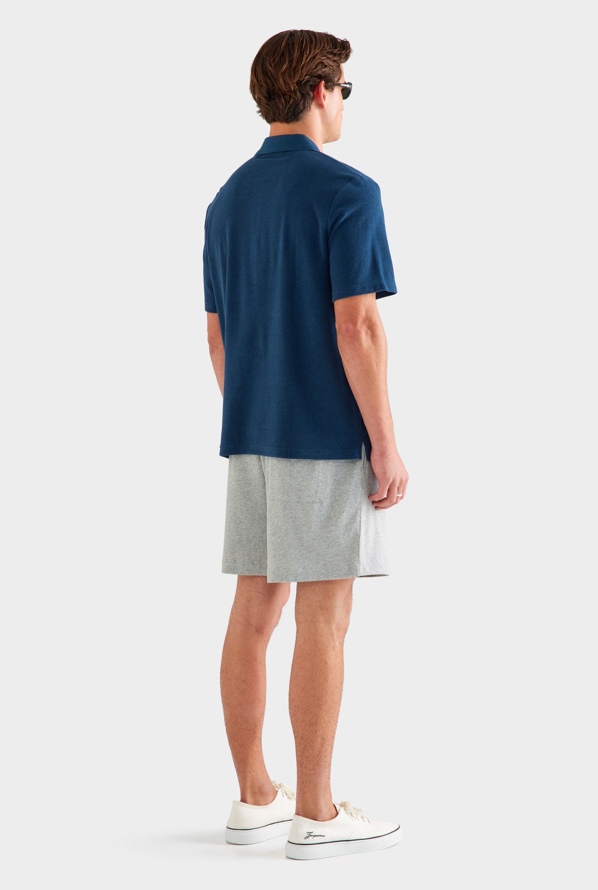 Lightweight Jersey Track Short - Grey Marl/Gaudi Chimney [[SU26 - MENS - D2 - 32170 - Terry Polo - Navy - SU26 - MENS - D2 - Lightweight Jersey Track Short - Grey Marl-Gaudi Chimney_0615.jpg]]
