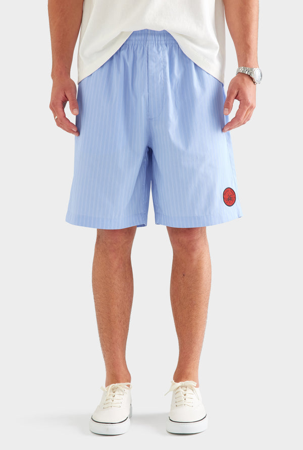 Longline Stripe Boxer Short - Blue/White Stripe [[SU26 - MENS - D2 - 34080 - Longline Strip Boxer Short - Blue:White Stripe_0172.jpg]]