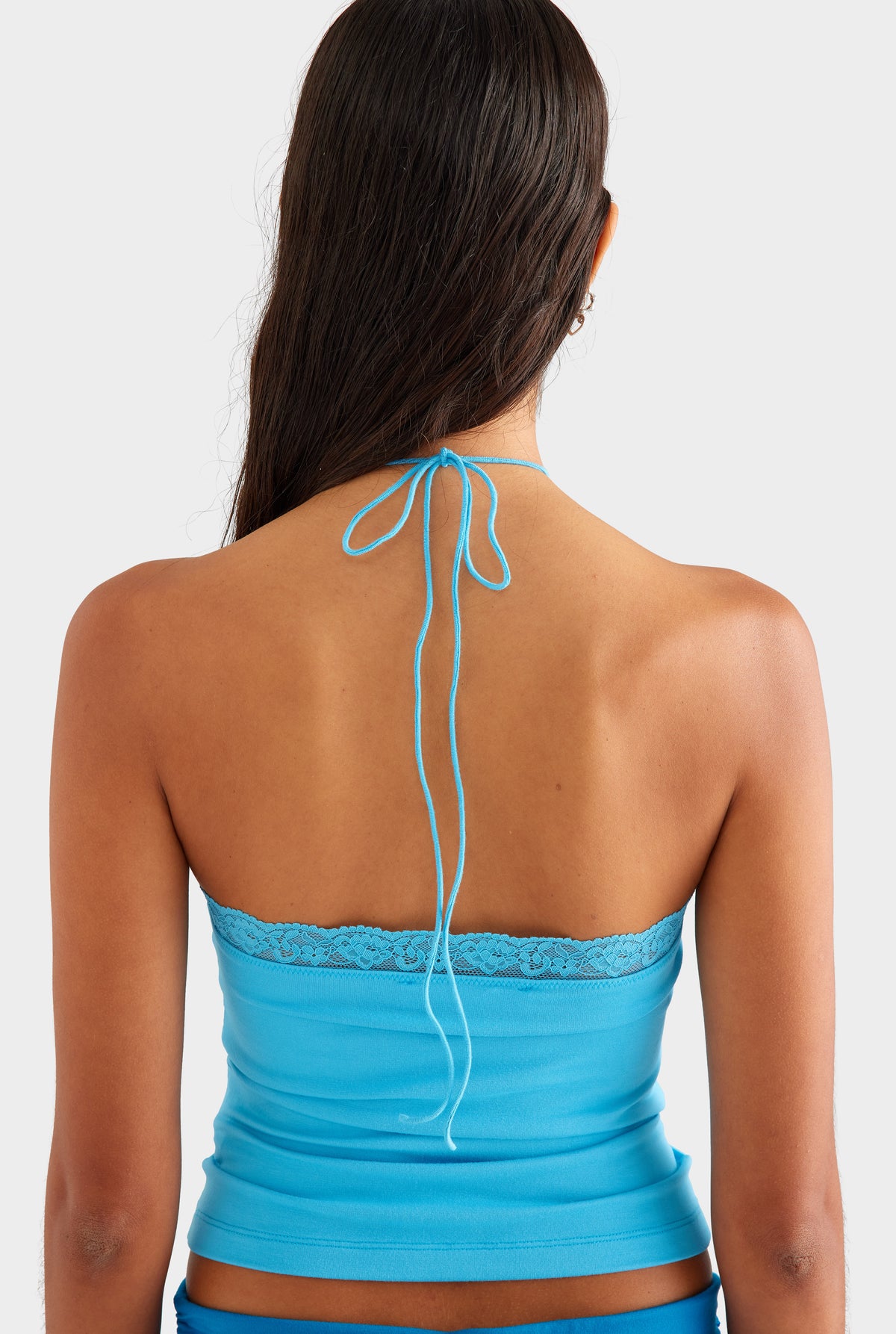 Lace Trim Halter - Aquarius