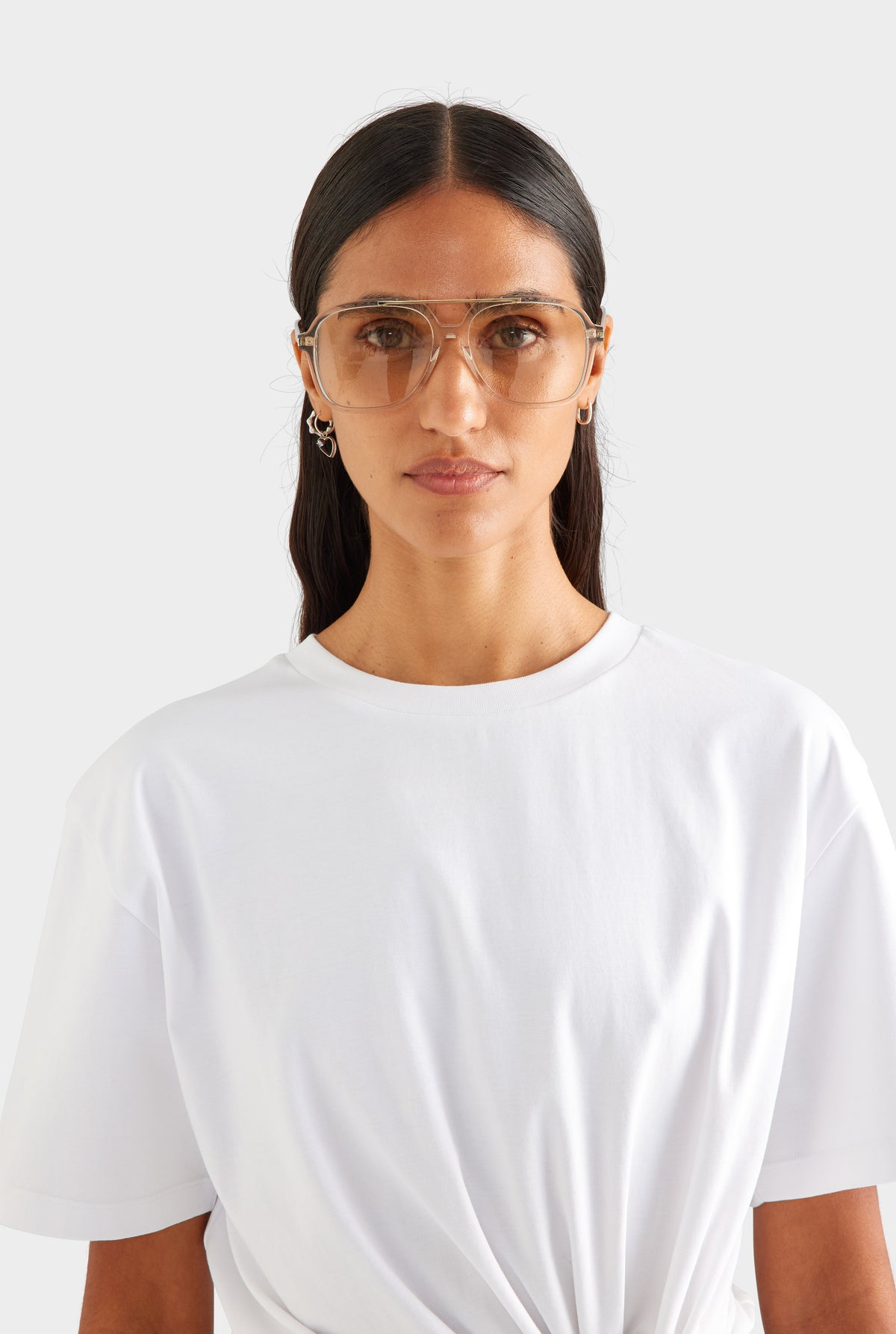 Twisted Cotton Tee - White