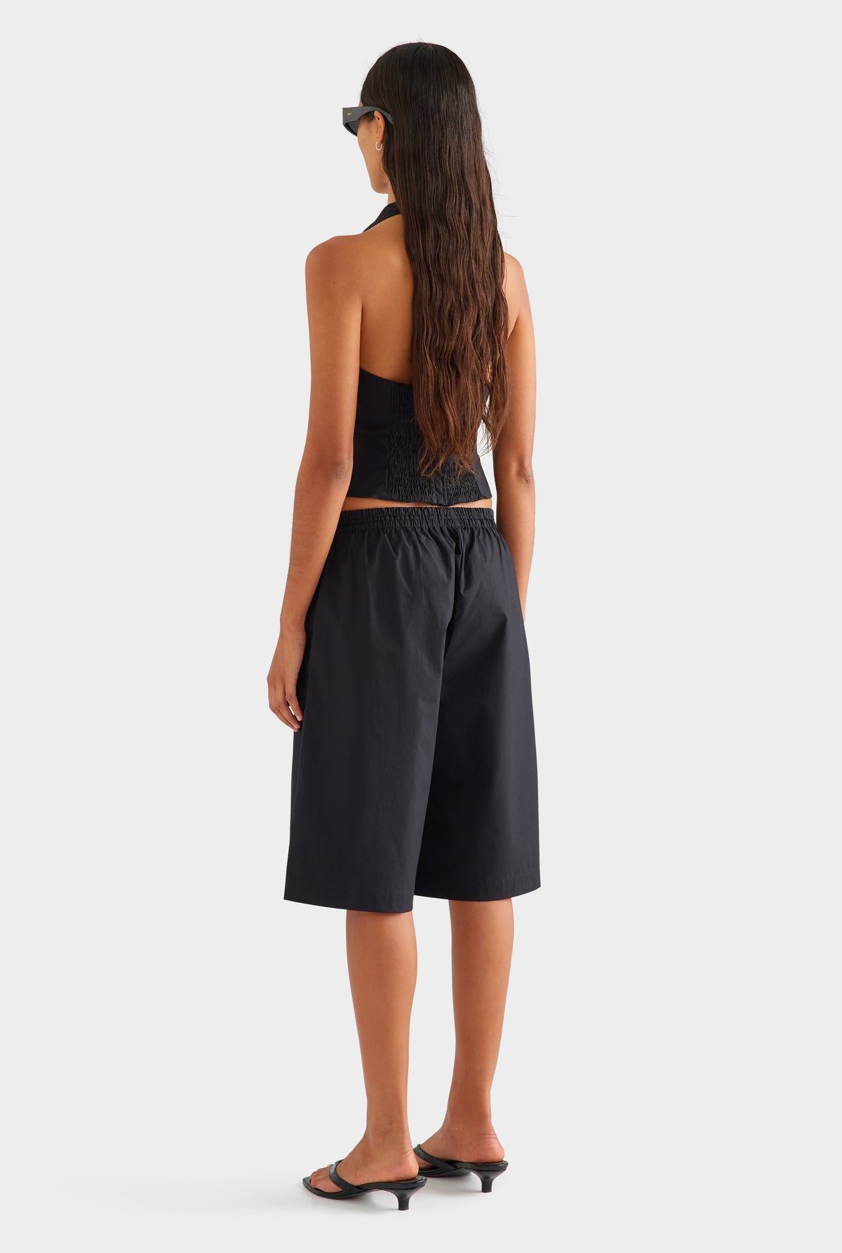 Cotton Bermuda Short - Black