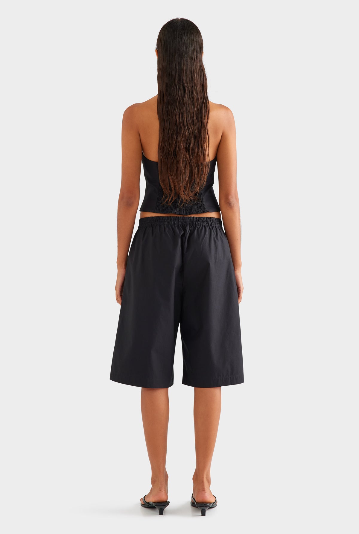 Cotton Bermuda Short - Black