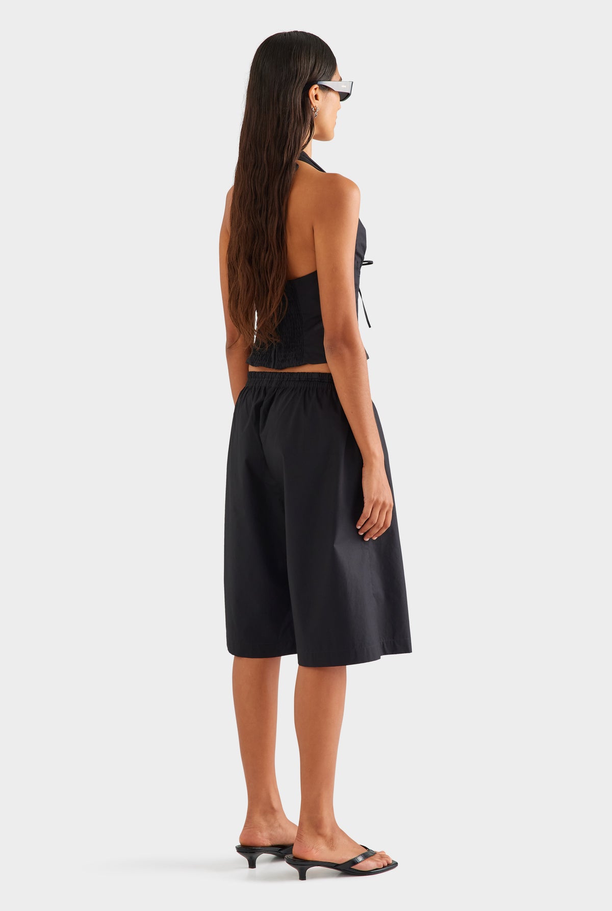 Cotton Bermuda Short - Black