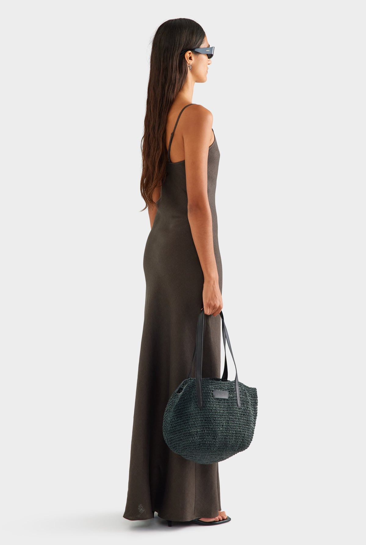 Linen Slip Dress - Cacao