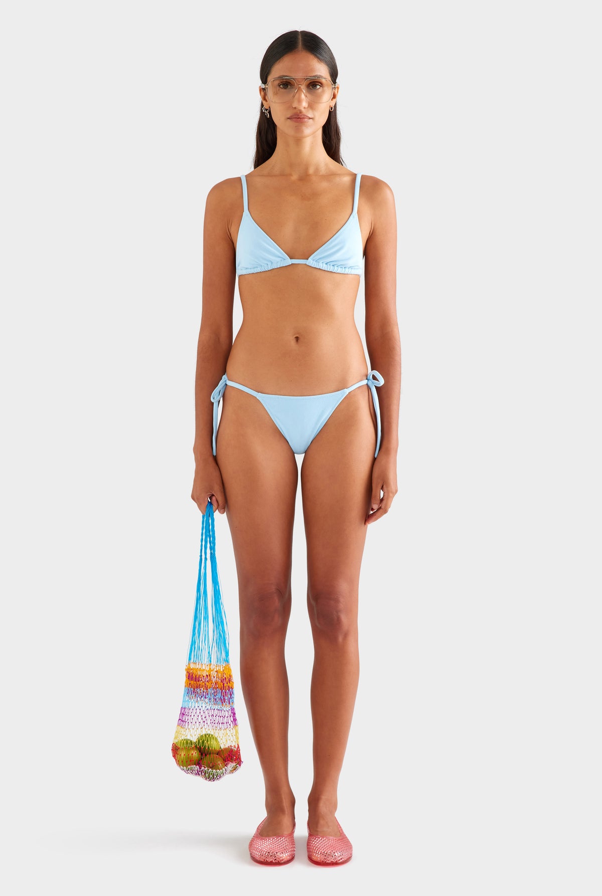 Terry Tie Side Bikini Brief - Sky Blue [[SU26 - WOMENS - D2 - 41053 - Terry Triangle Bikini - Sky Blue - 41054 - Terry Tie Side Bikini Brief - Sky Blue_0159_R.jpg]]