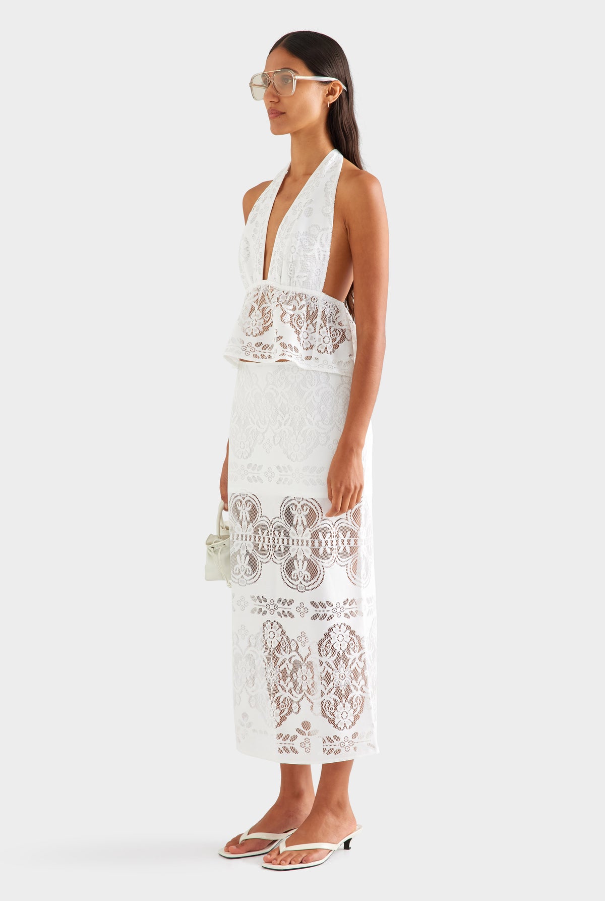 Lace Halter Top - Off White [[SU26 - WOMENS - D2 - 42198 - Lace Halter Top - Off White - 48074 - Lace Midi Skirt - Off White_0447.jpg]]