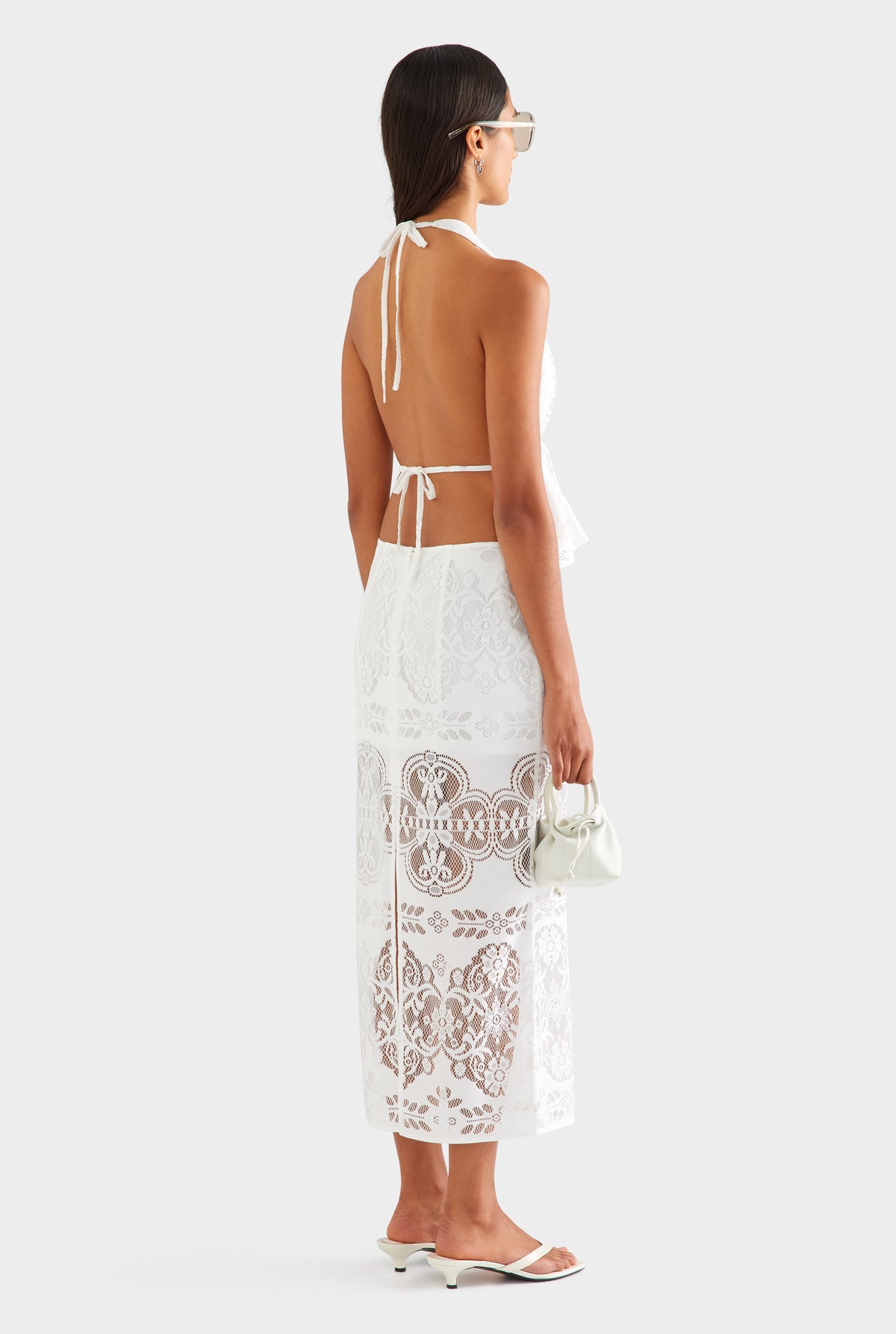 Lace Halter Top - Off White [[SU26 - WOMENS - D2 - 42198 - Lace Halter Top - Off White - 48074 - Lace Midi Skirt - Off White_0452.jpg]]