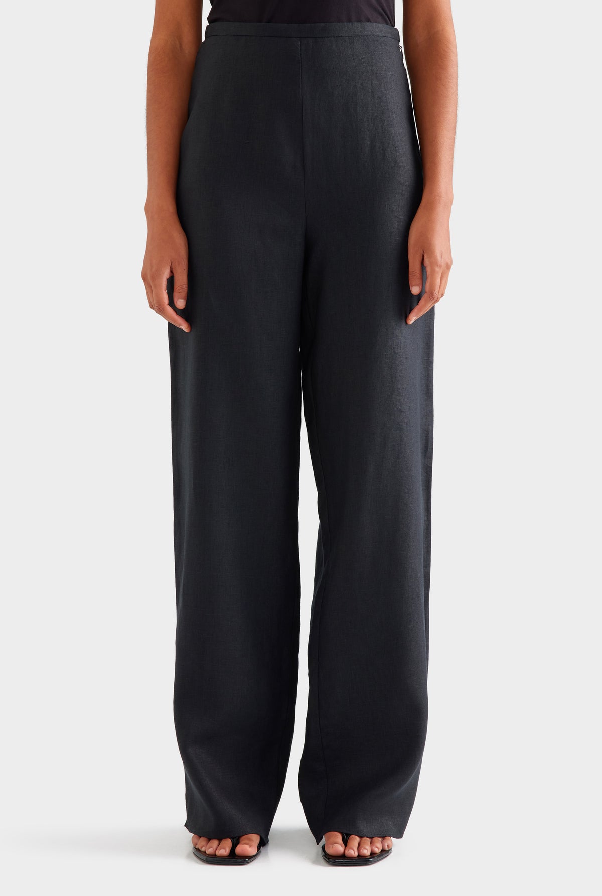 Linen Relaxed Pant - Black [[SU26 - WOMENS - D2 - 45066 - Linen Relaxed Pant - Black_0338 copy.jpg]]