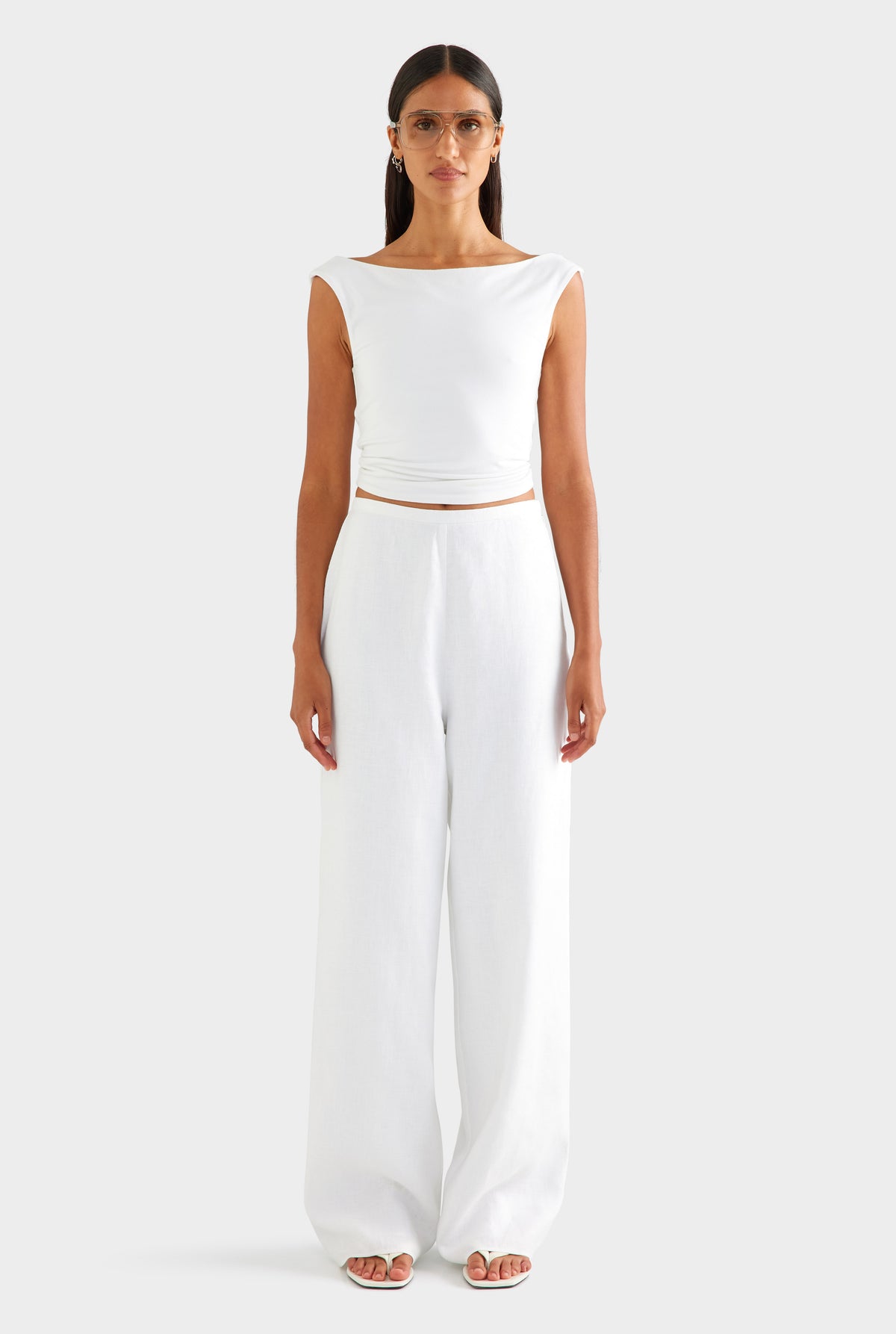 Linen Relaxed Pant - White [[SU26 - WOMENS - D2 - 45066 - Linen Relaxed Pant - White_0484_R.jpg]]