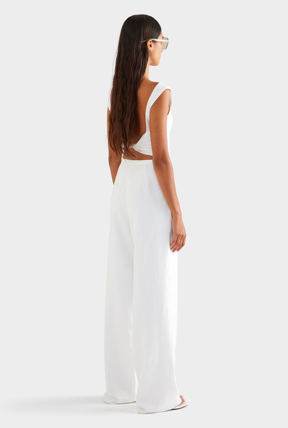 Linen Relaxed Pant - White [[SU26 - WOMENS - D2 - 45066 - Linen Relaxed Pant - White_0489.jpg]]