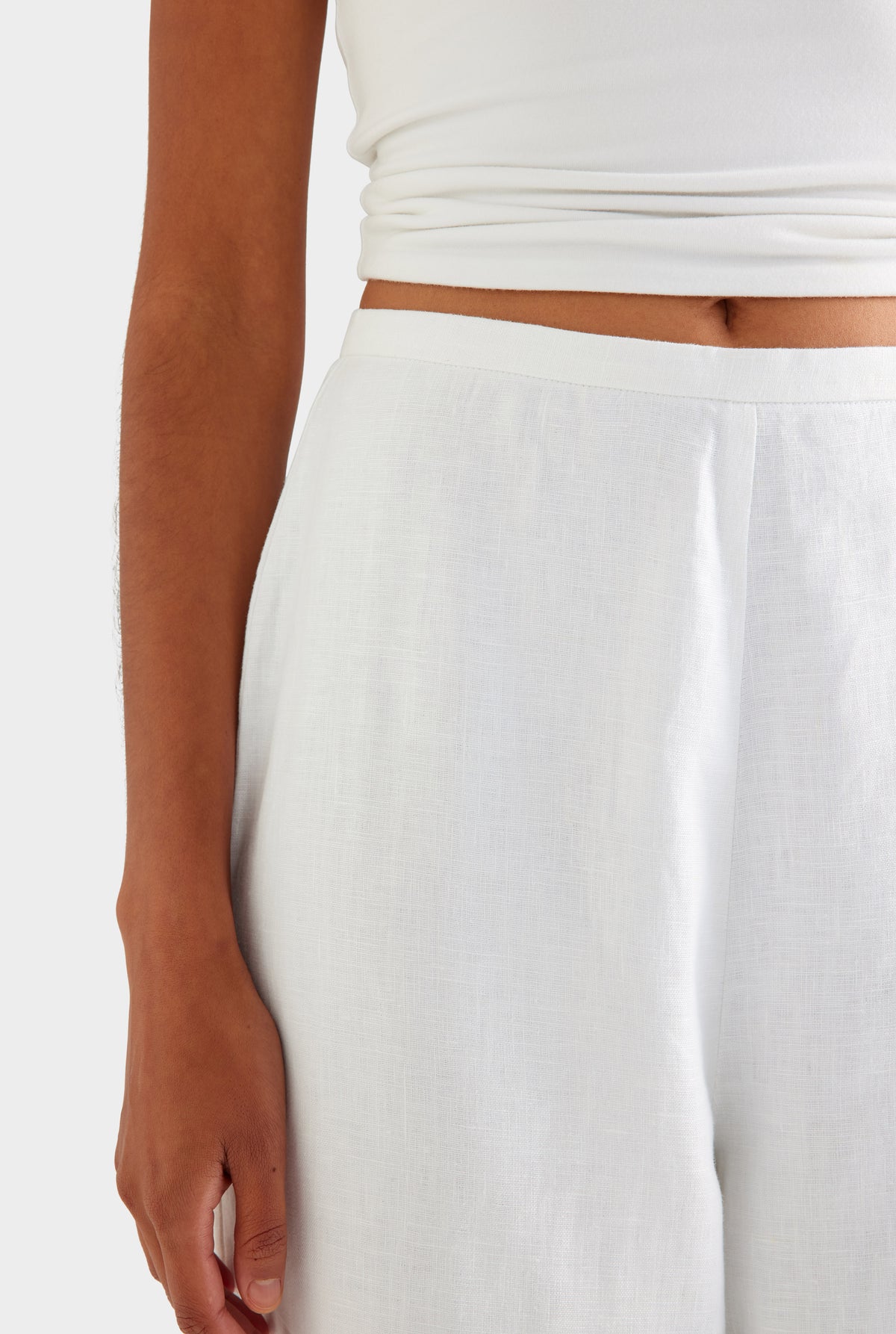 Linen Relaxed Pant - White [[SU26 - WOMENS - D2 - 45066 - Linen Relaxed Pant - White_0492_R.jpg]]