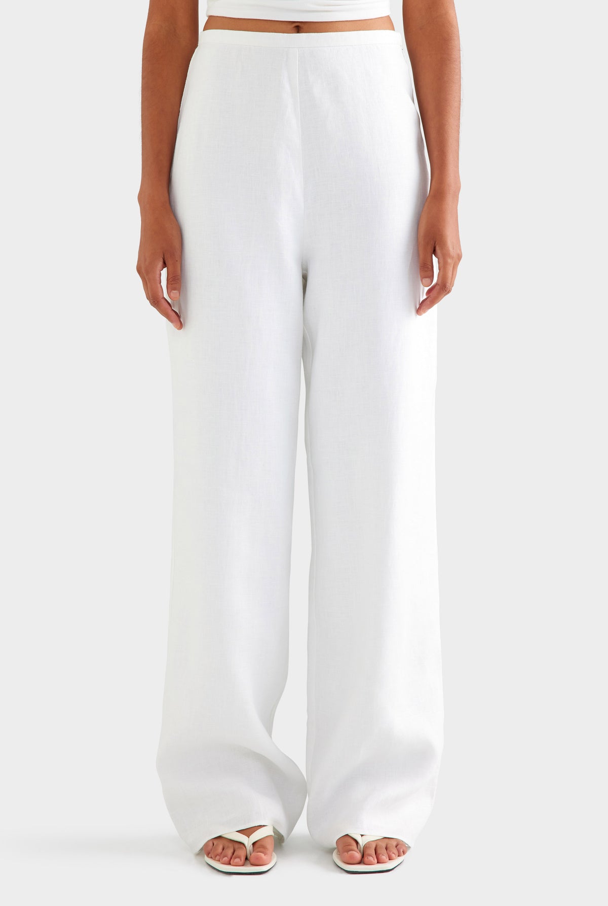 Linen Relaxed Pant - White [[SU26 - WOMENS - D2 - 45066 - Linen Relaxed Pant - White_0493_R.jpg]]
