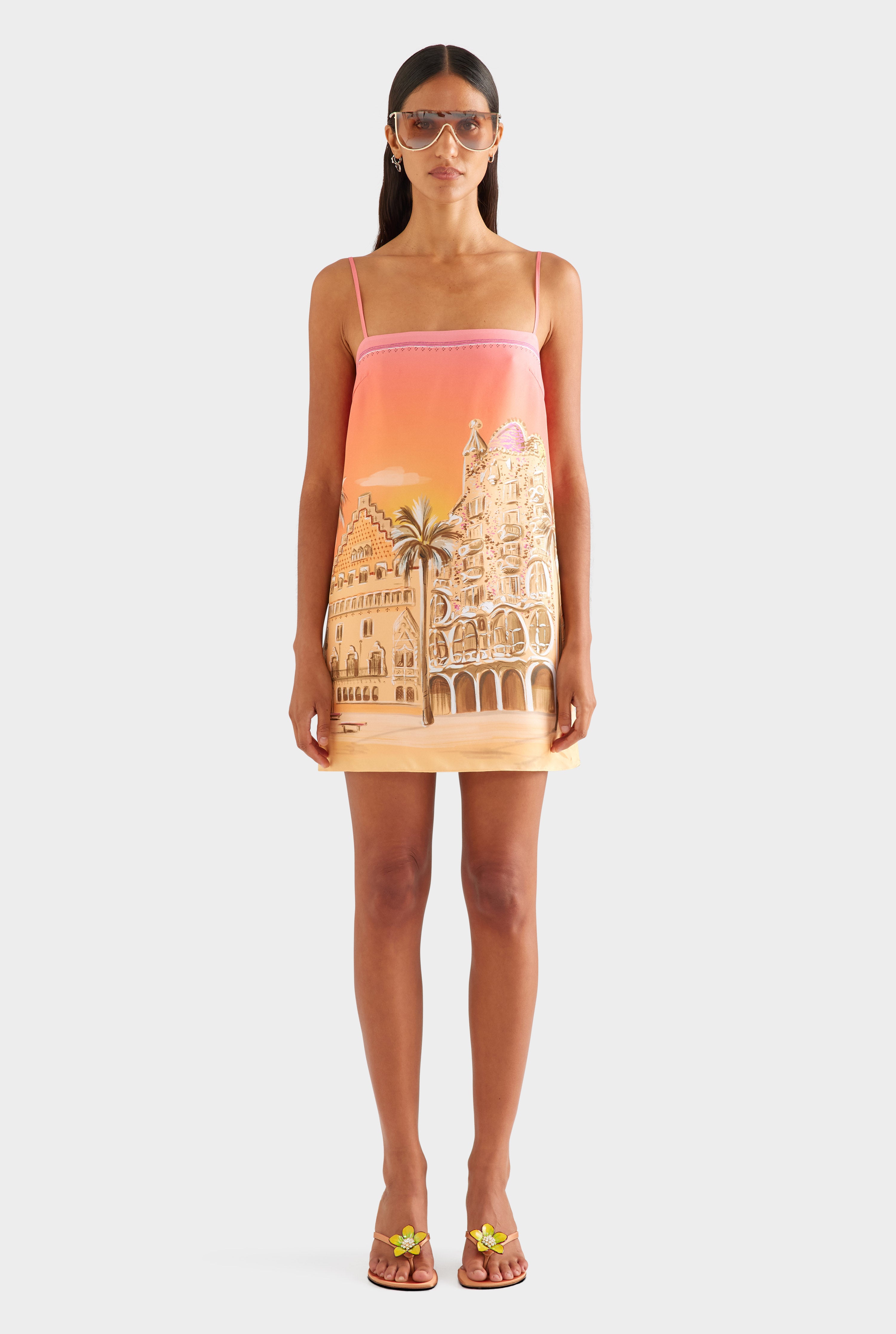 Silk Twill Mini Dress - Casa Batlló [[SU26 - WOMENS - D2 - 47153 - Silk Twill Mini Dress - Casa Batlló_0794_R.jpg]]