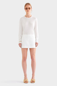 Silk Mini Skirt - Cream