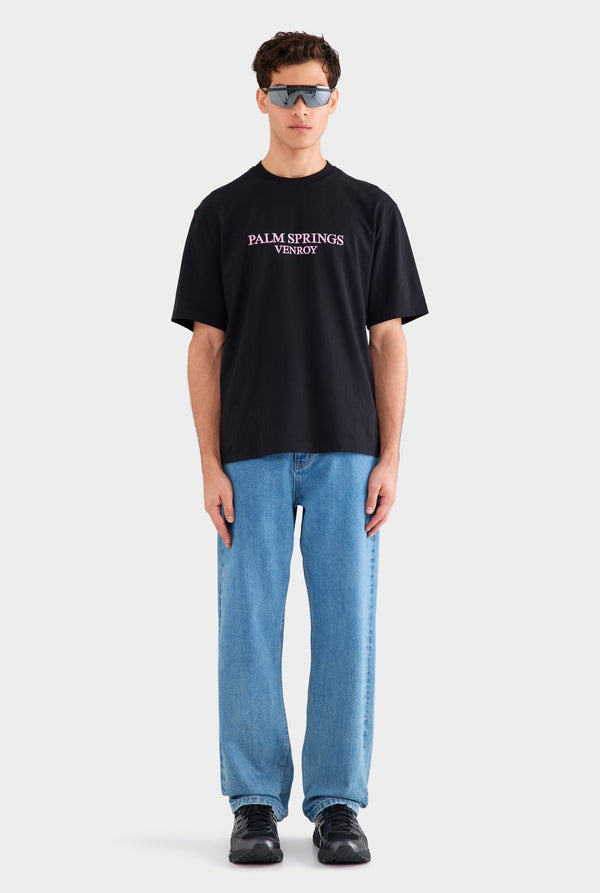 Standard Cotton T Shirt - Black/Pink