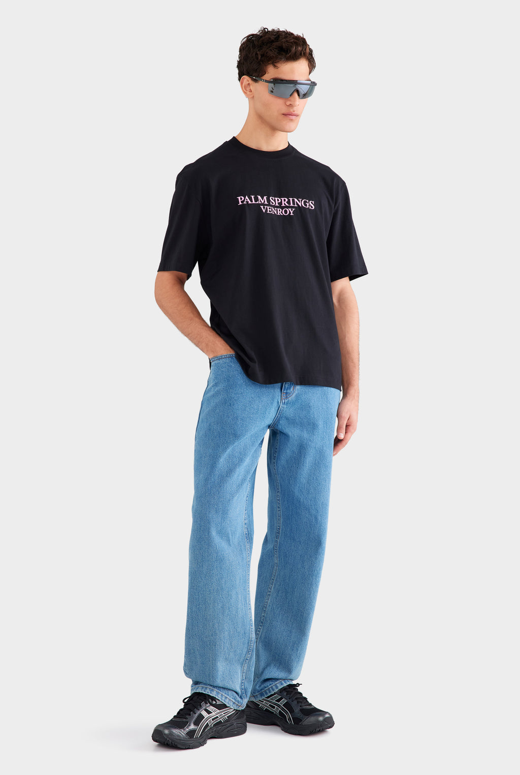 Standard Cotton T Shirt - Black/Pink