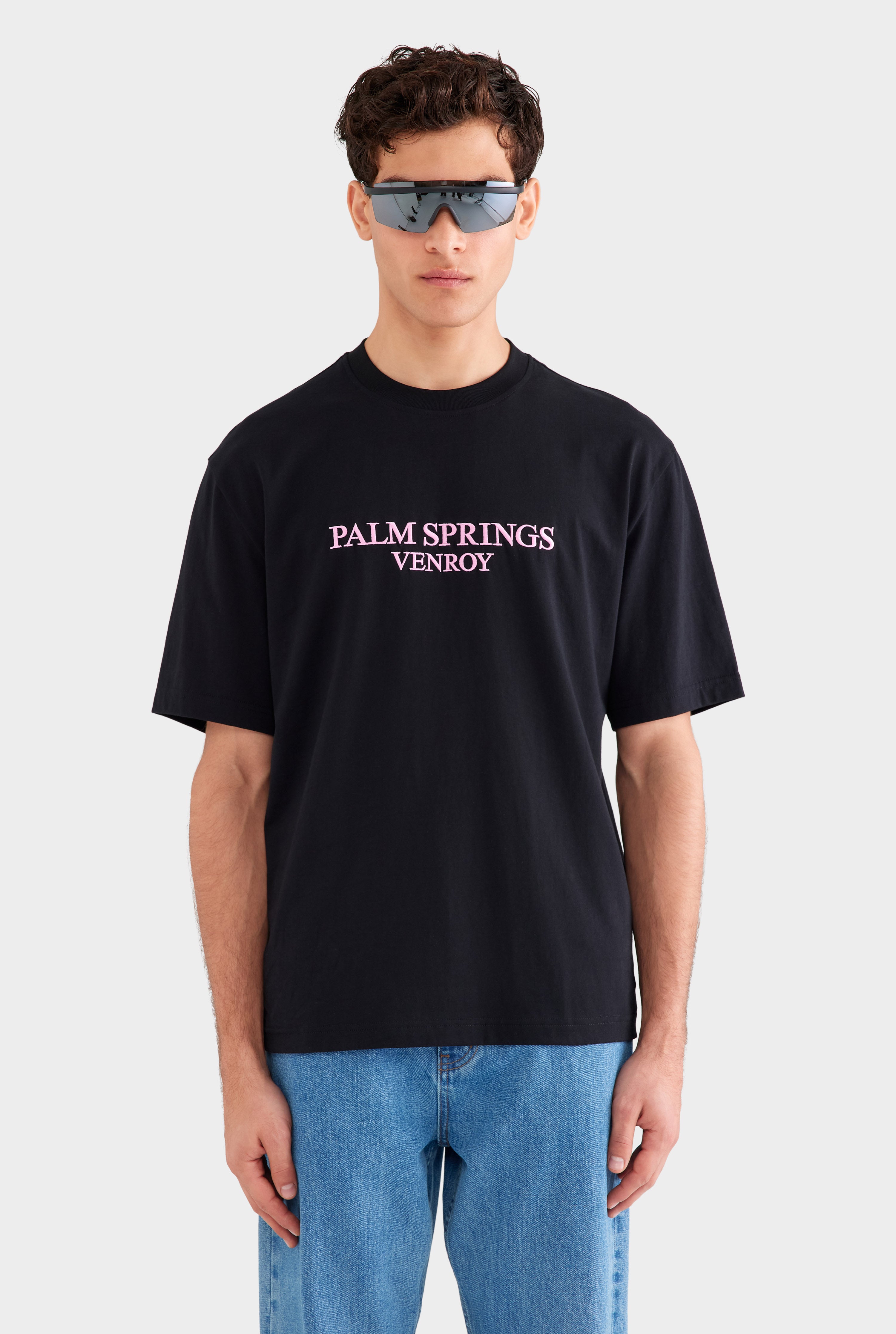 Standard Cotton T Shirt - Black/Pink