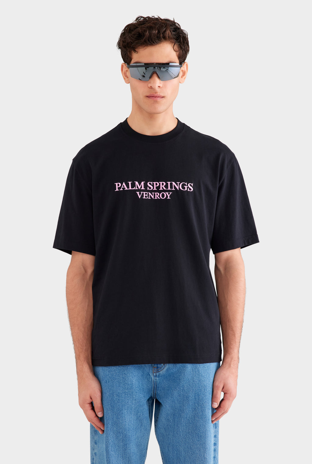 Standard Cotton T Shirt - Black/Pink