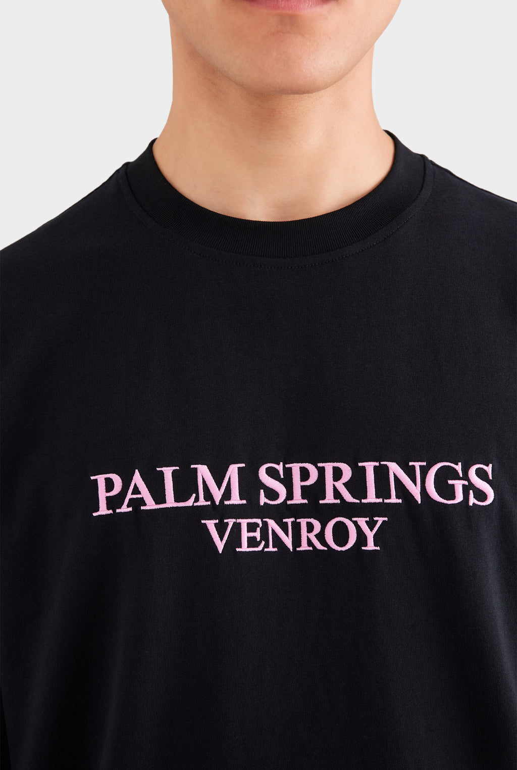 Standard Cotton T Shirt - Black/Pink