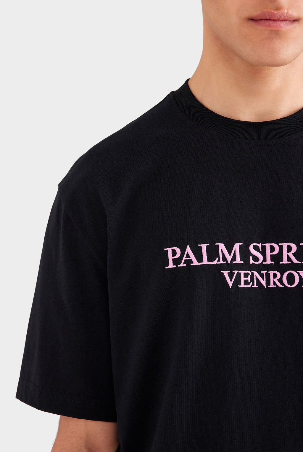 Standard Cotton T Shirt - Black/Pink