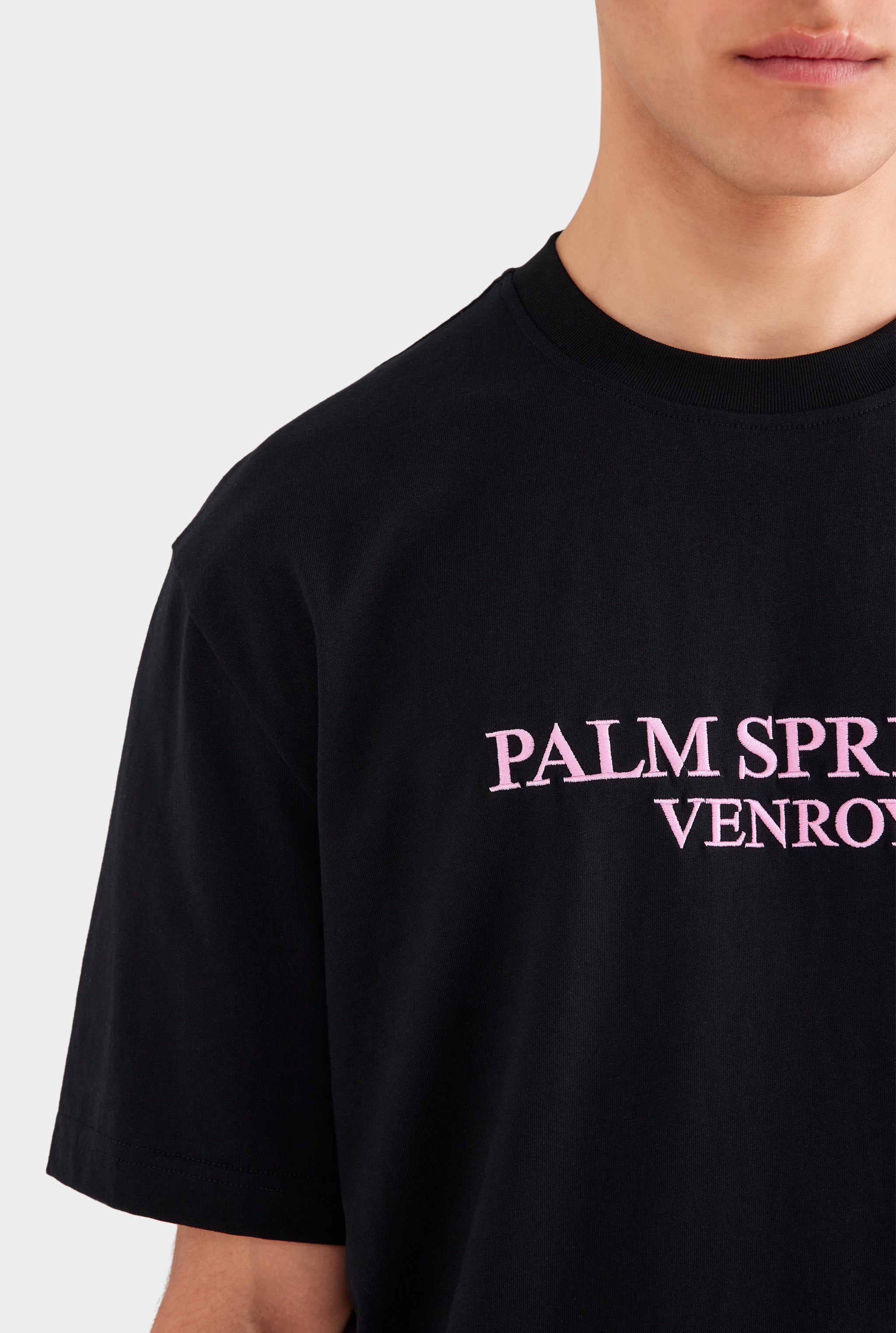 Standard Cotton T Shirt - Black/Pink