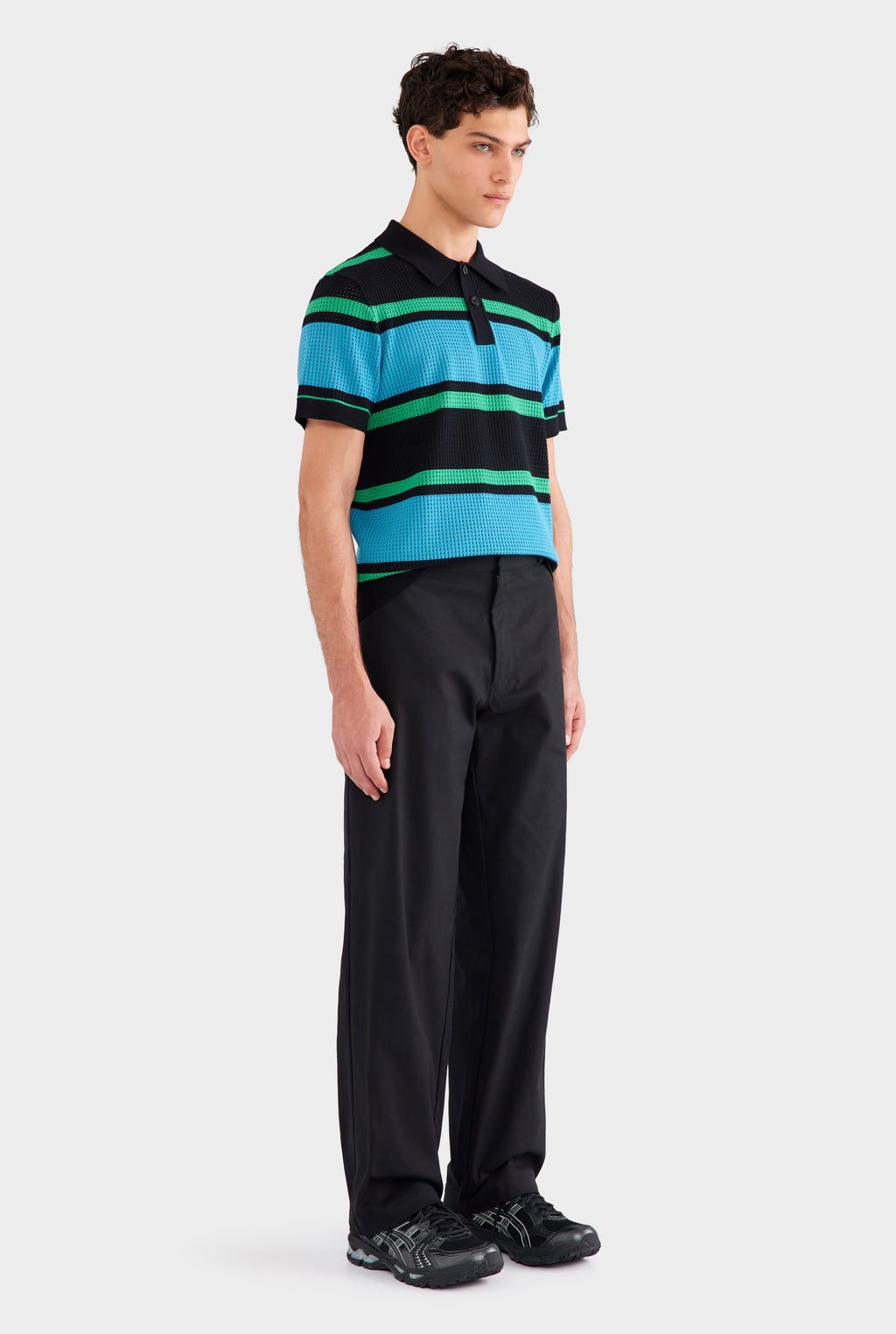 Straight Leg Cotton Canvas Pant - Black