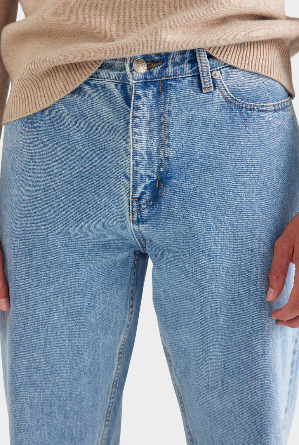 Straight Leg Denim Jean - Light Blue