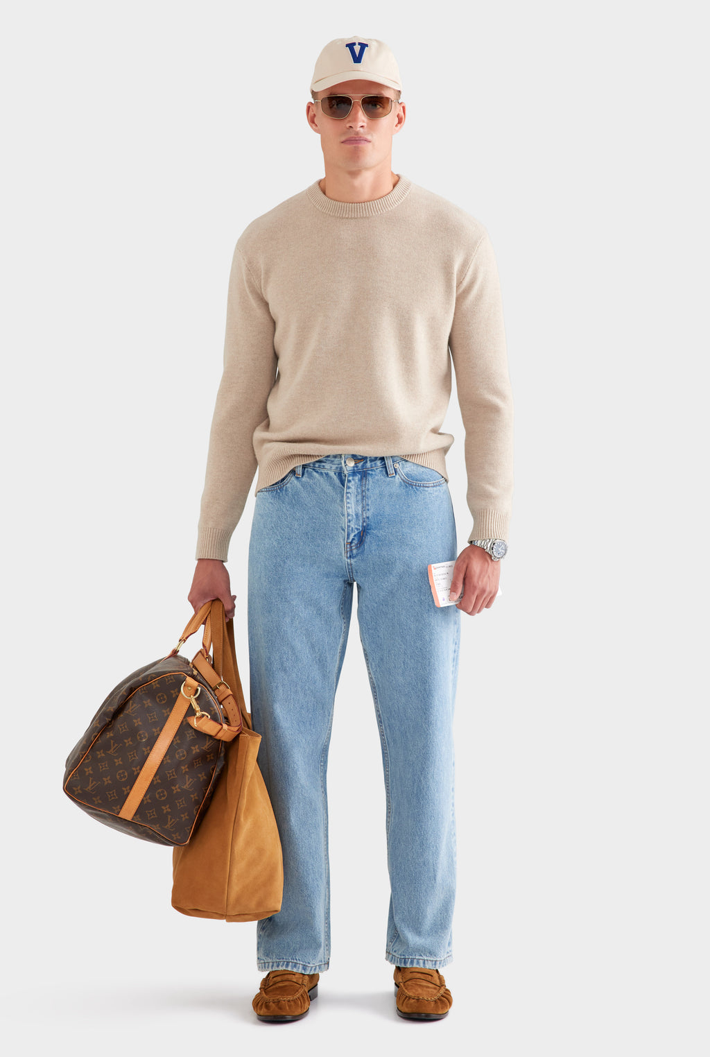 Straight Leg Denim Jean - Light Blue