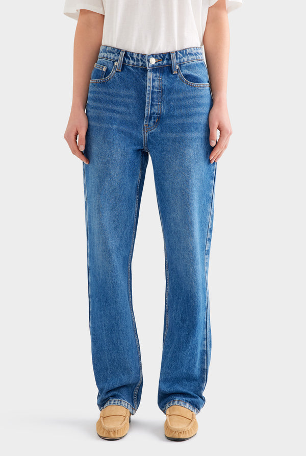 Straight Leg Jean - Mid Indigo
