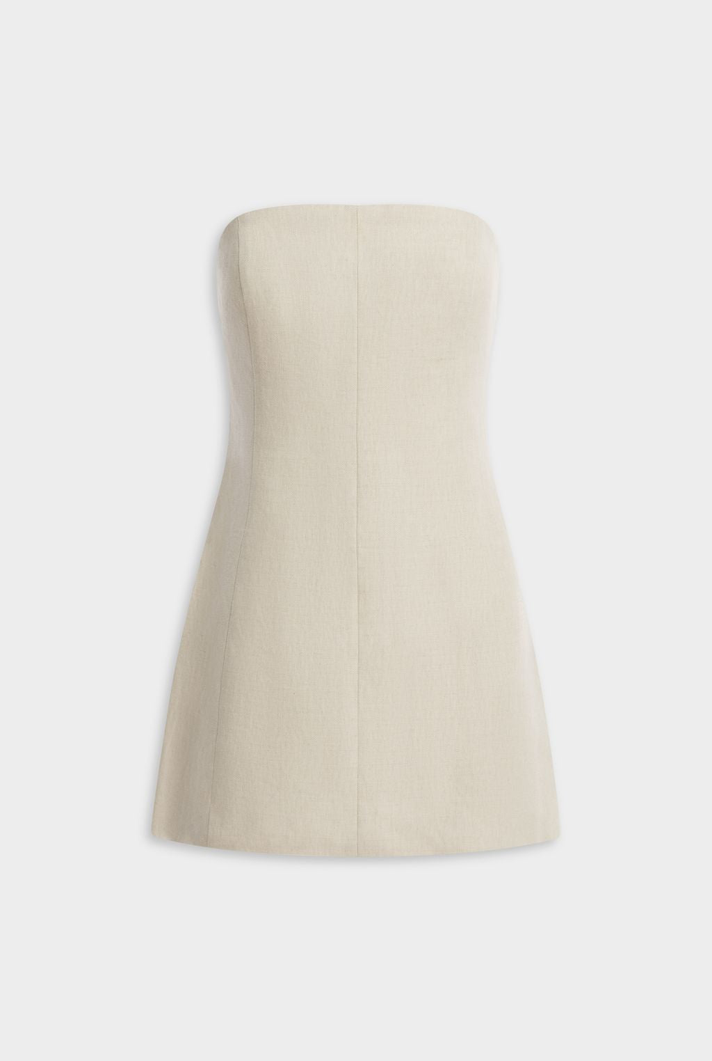 Strapless Linen Mini Dress - Sand