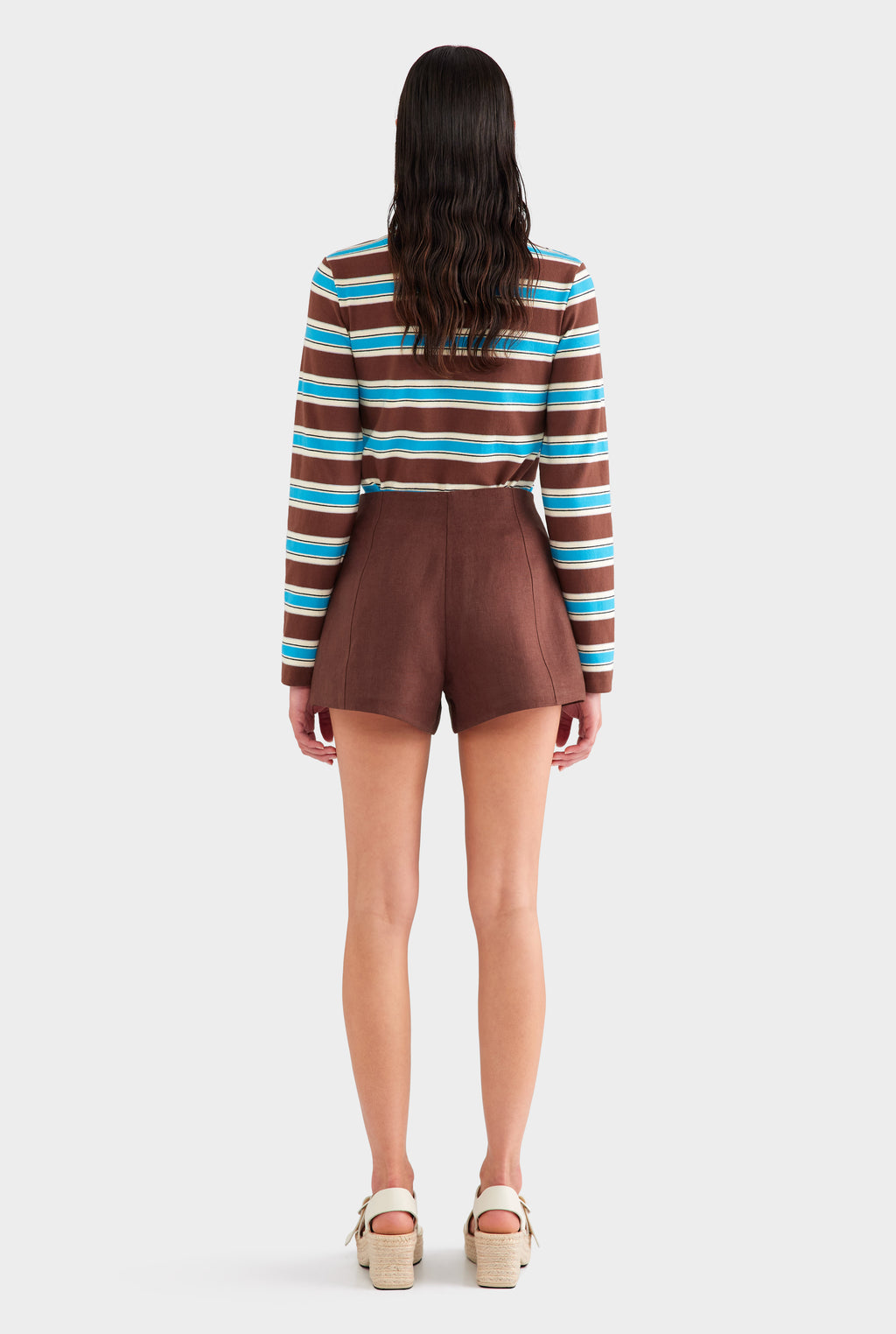 Tailored Linen Short - Chocolate