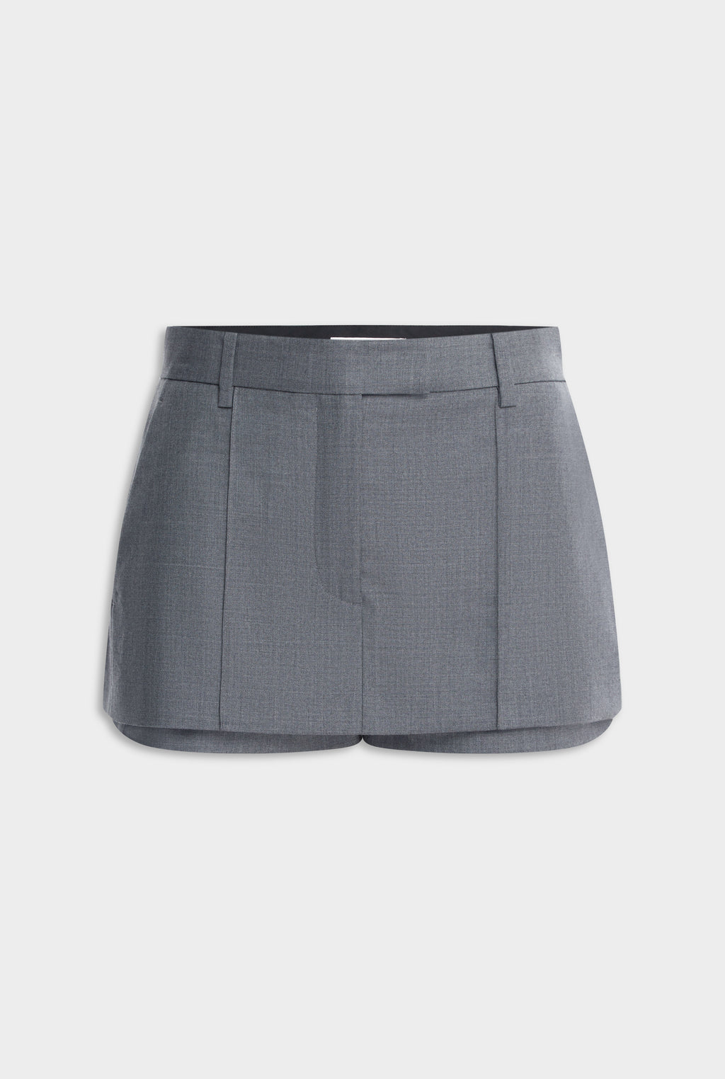 Tailored Wool Culotte Short - Dark Grey Marl
