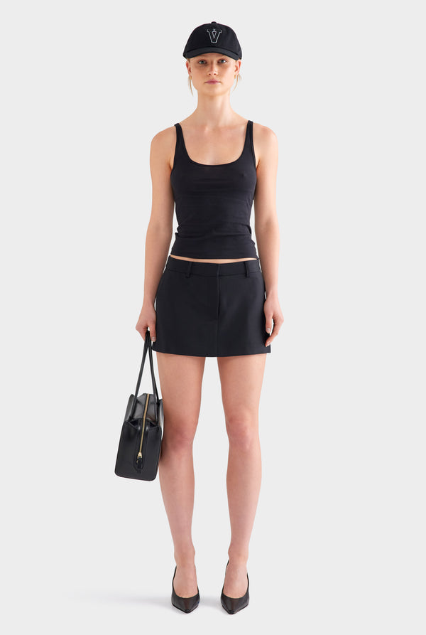 Lightweight Cotton Tank - Black