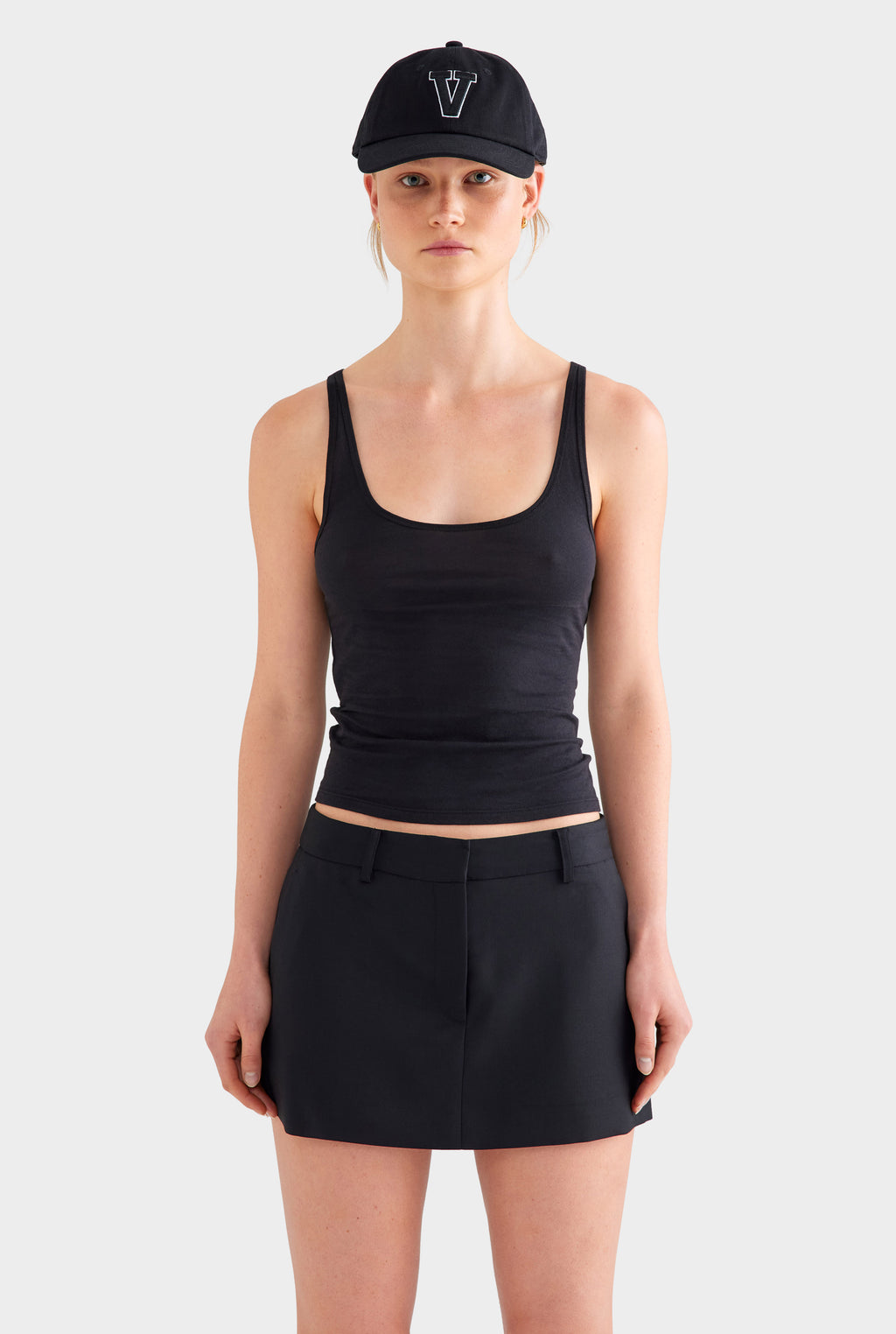 Lightweight Cotton Tank - Black